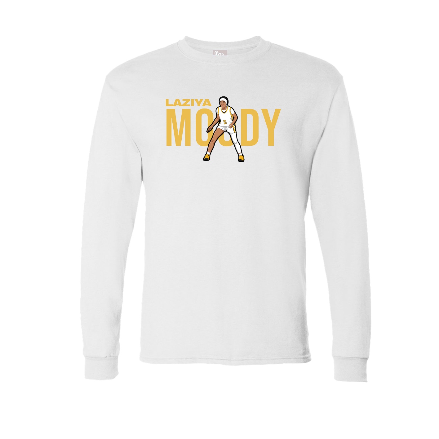 Long Sleeve Tee — Player Name in White