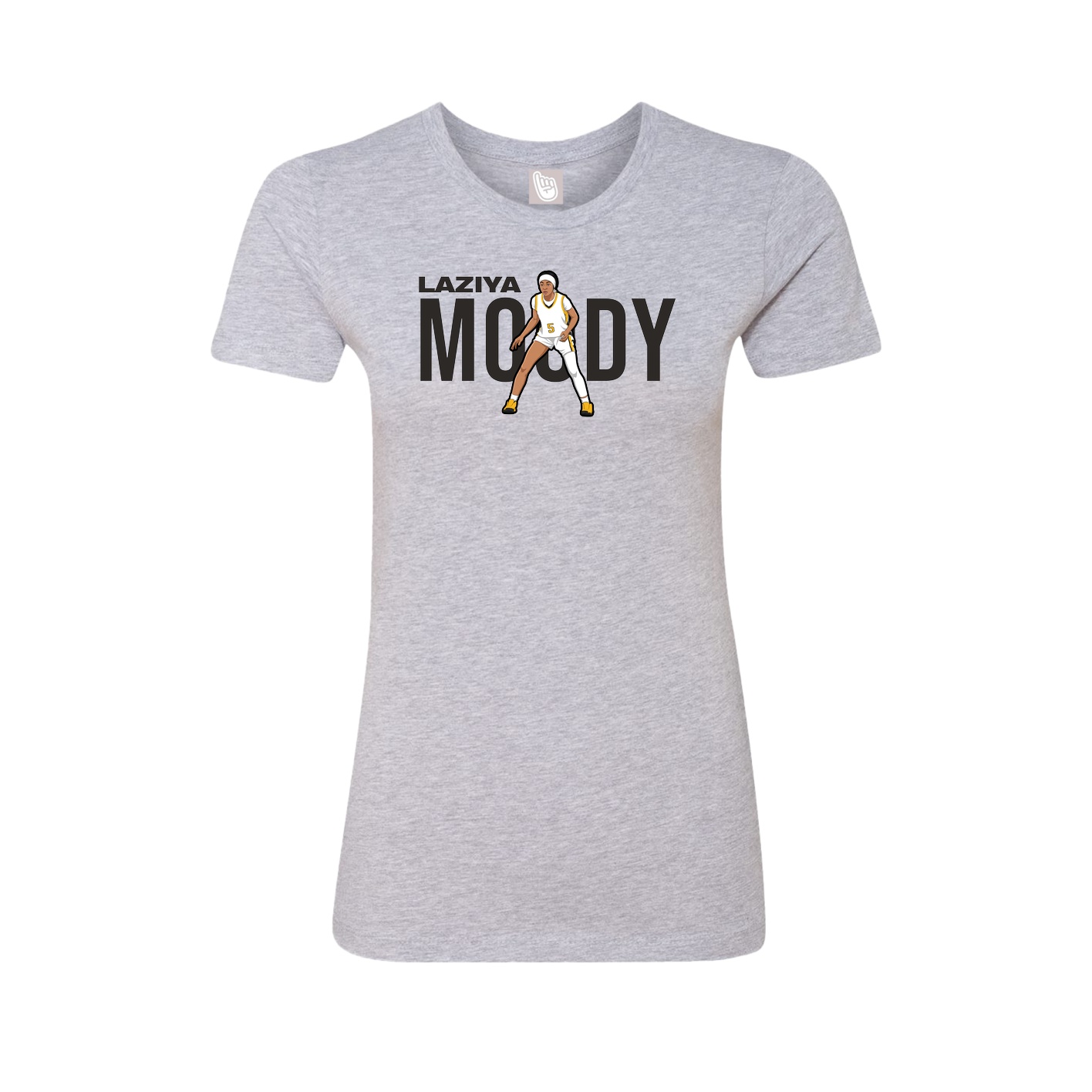 Fitted Women's Tee — Player Name in Grey
