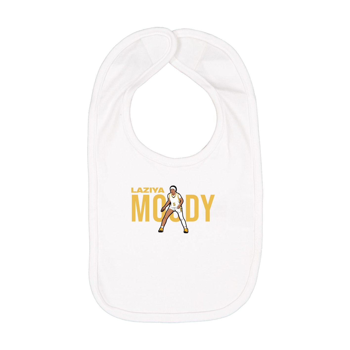 Infant Bib — Player Name in White