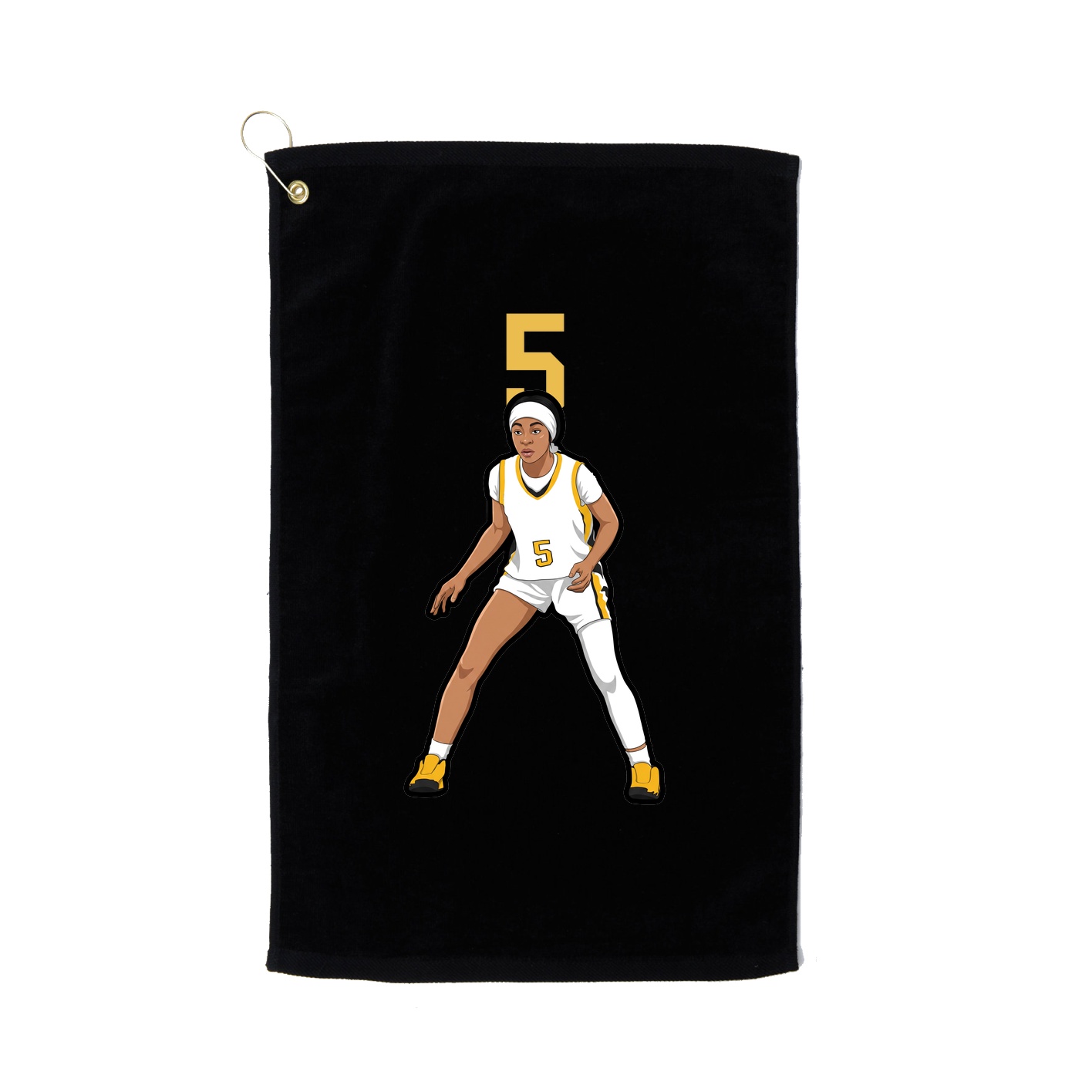 Golf Towel — Number Top in Black