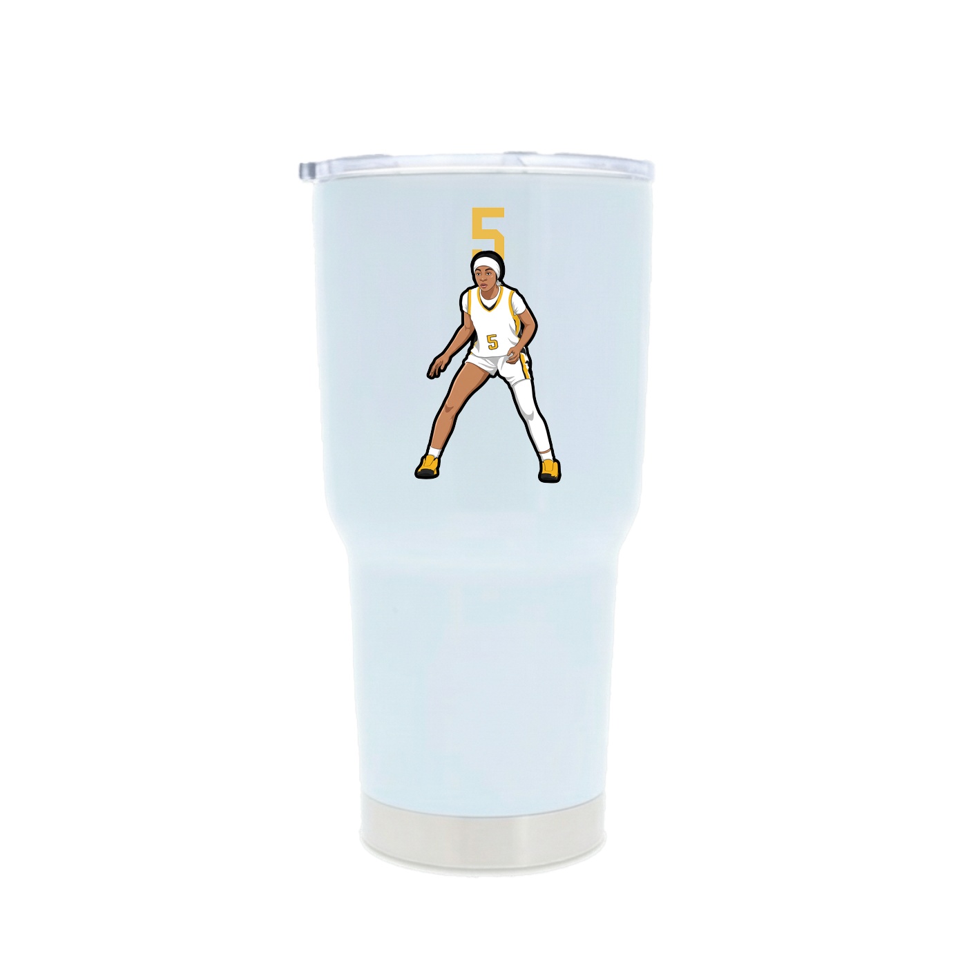 30oz Stainless Steel Tumbler — Number Top in White