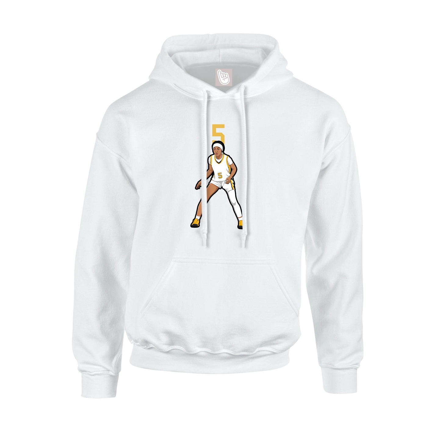 Hoodie — Number Top in White