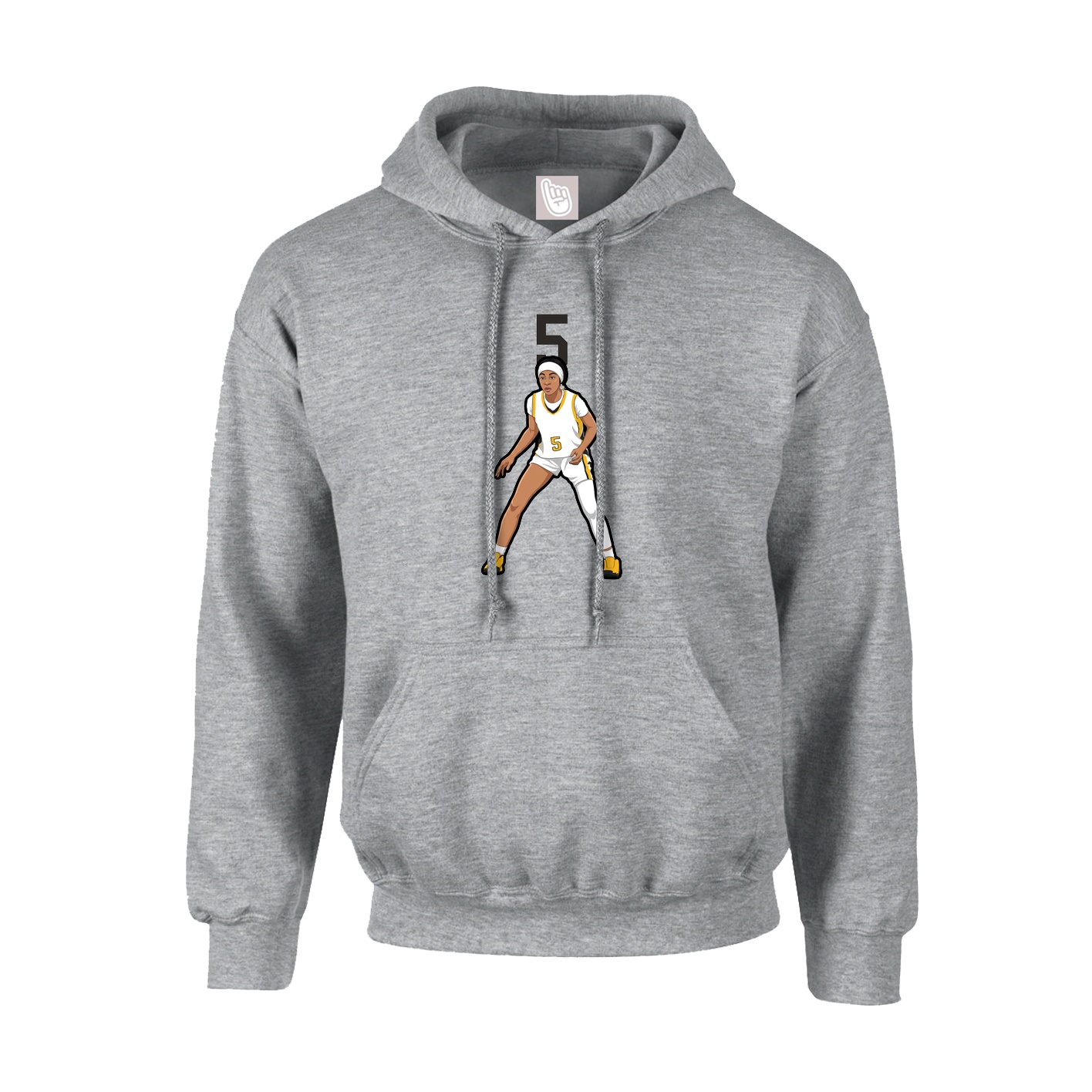 Youth Hoodie — Number Top in Grey