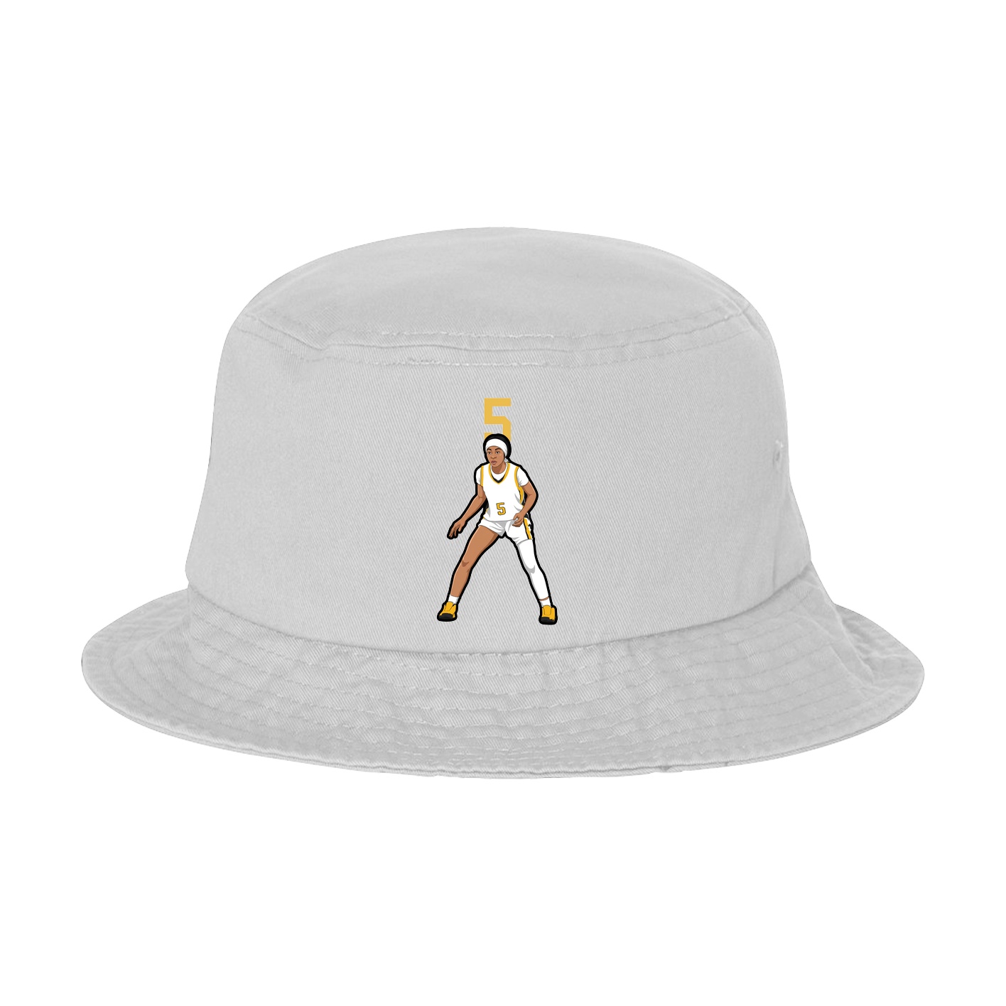 Bucket Cap — Number Top in White