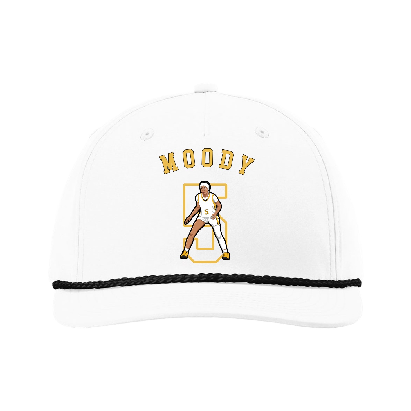 Five-Panel Classic Rope Cap — Shirsey Arch in White