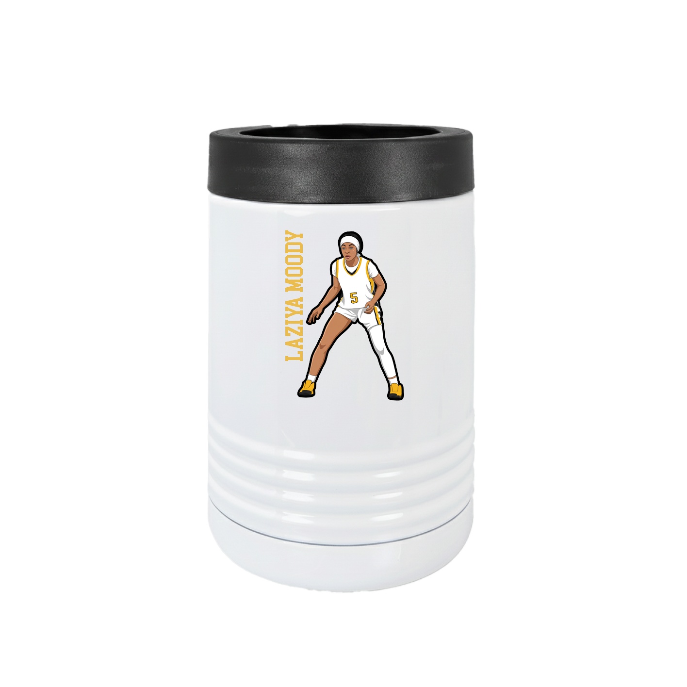 Beverage Holder — Name Vertical in White