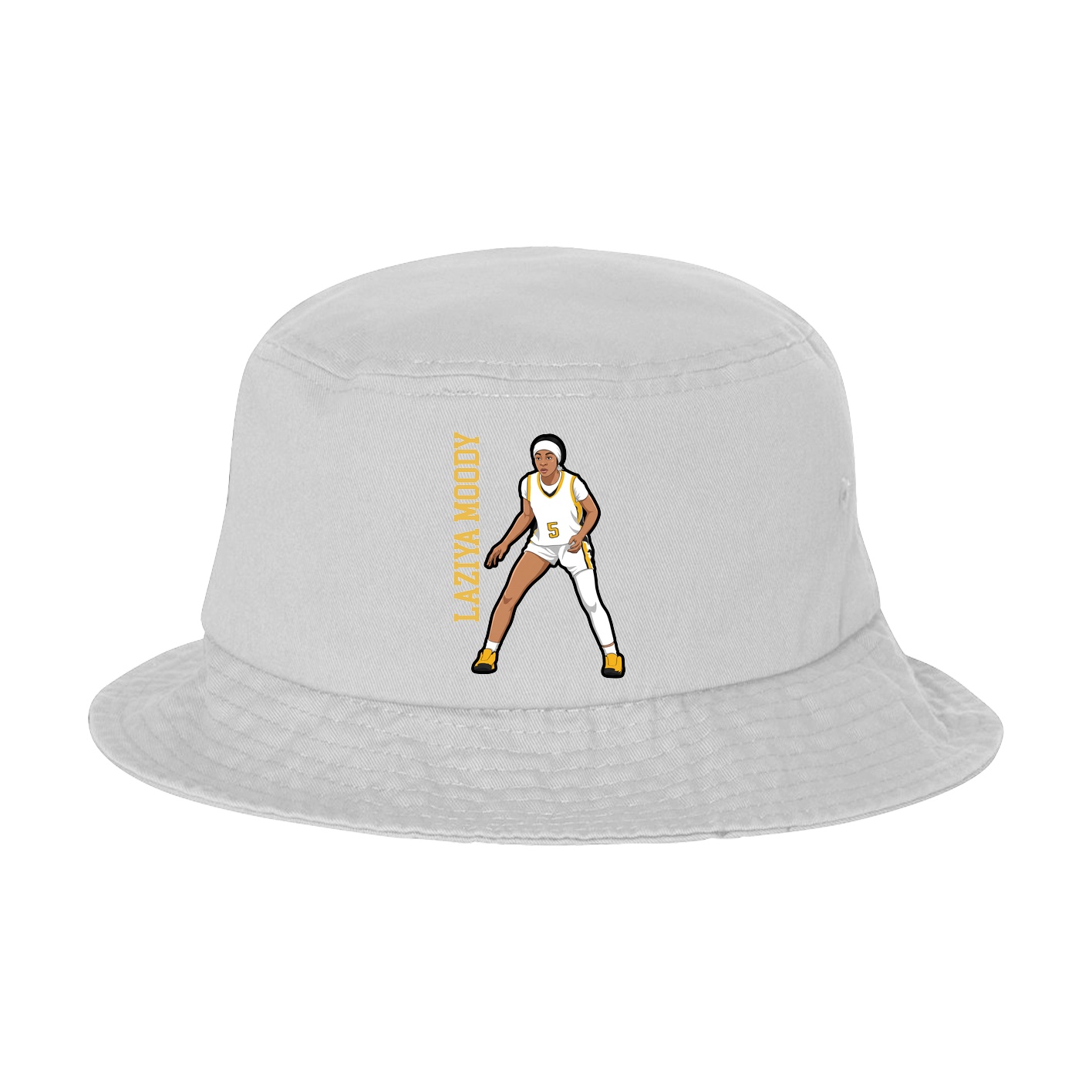 Bucket Cap — Name Vertical in White