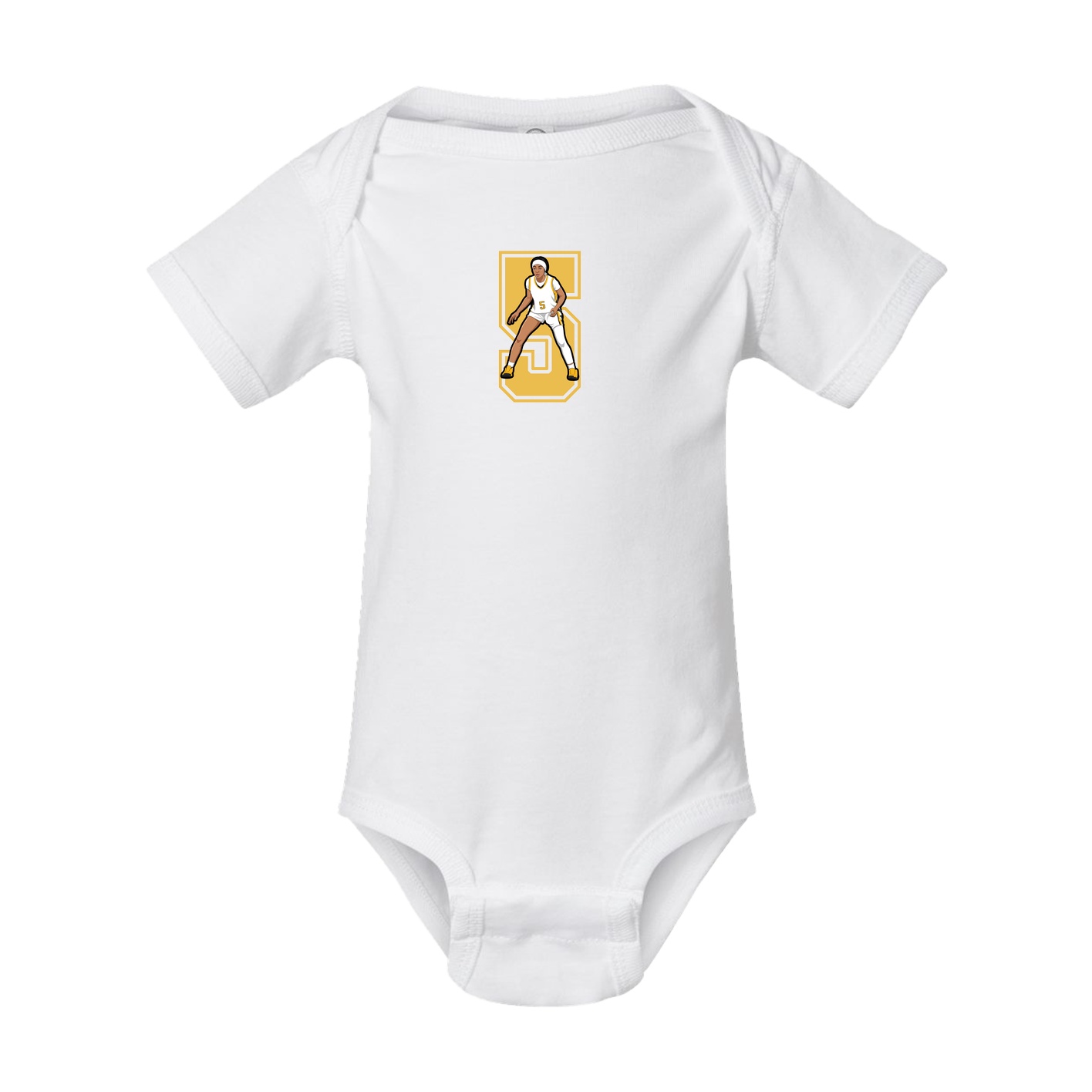 Baby Onesie — Number in White