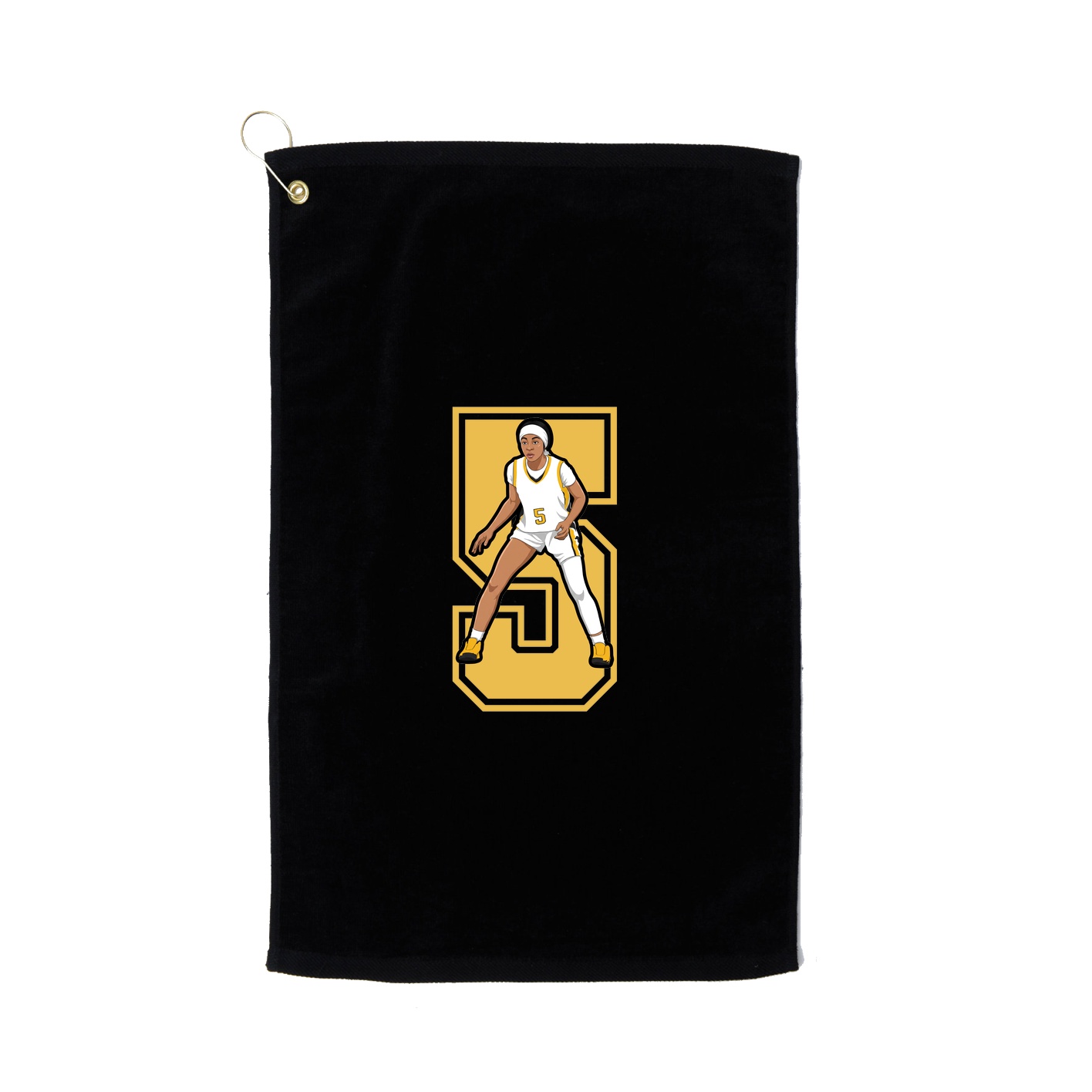 Golf Towel — Number in Black