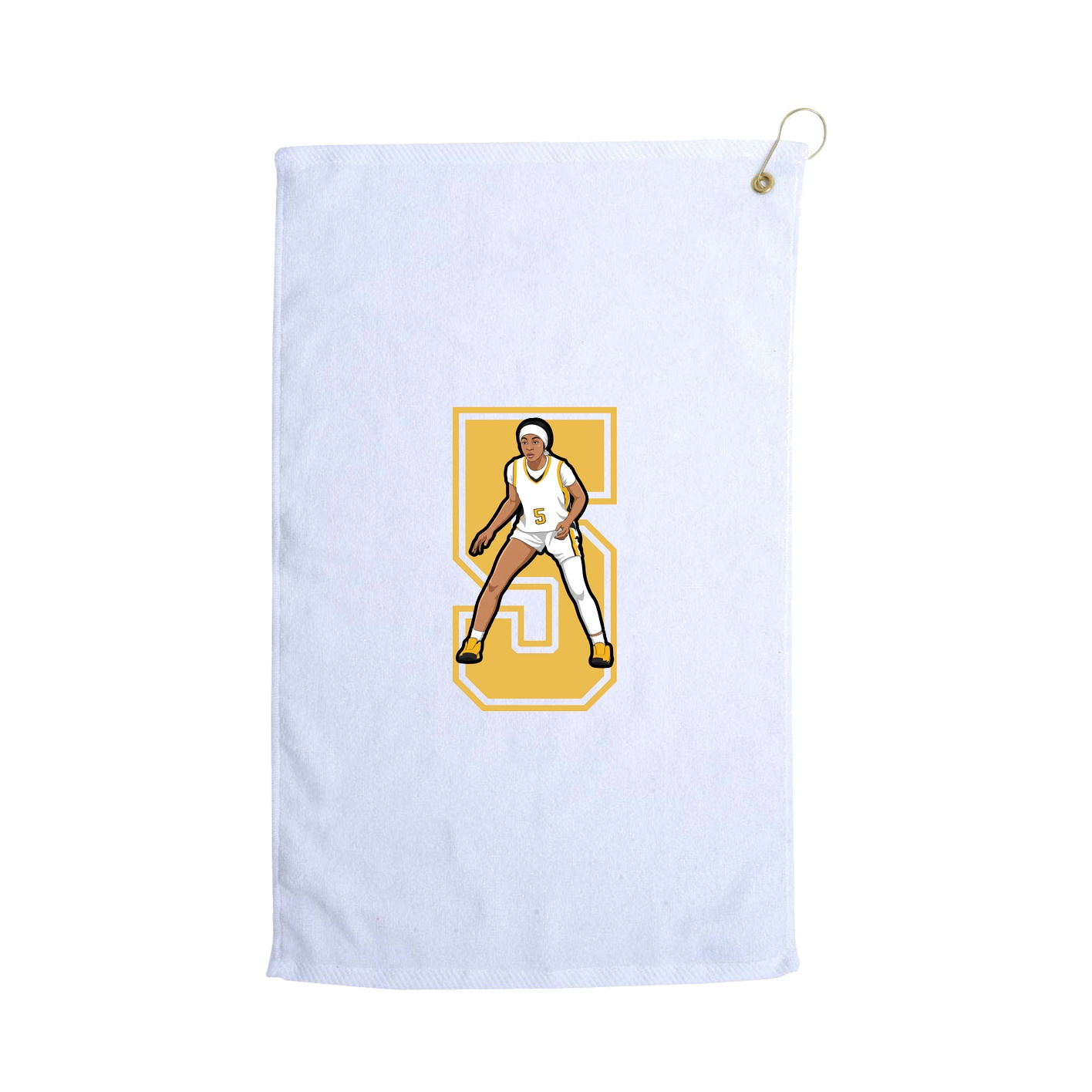 Golf Towel — Number in White
