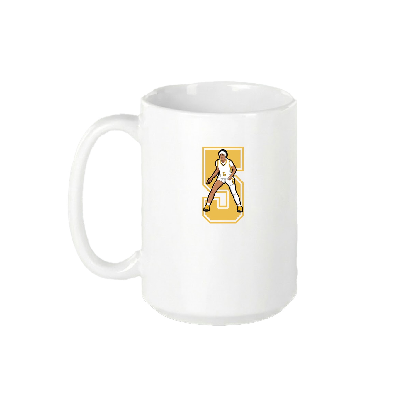 15oz Coffee Mug — Number in White