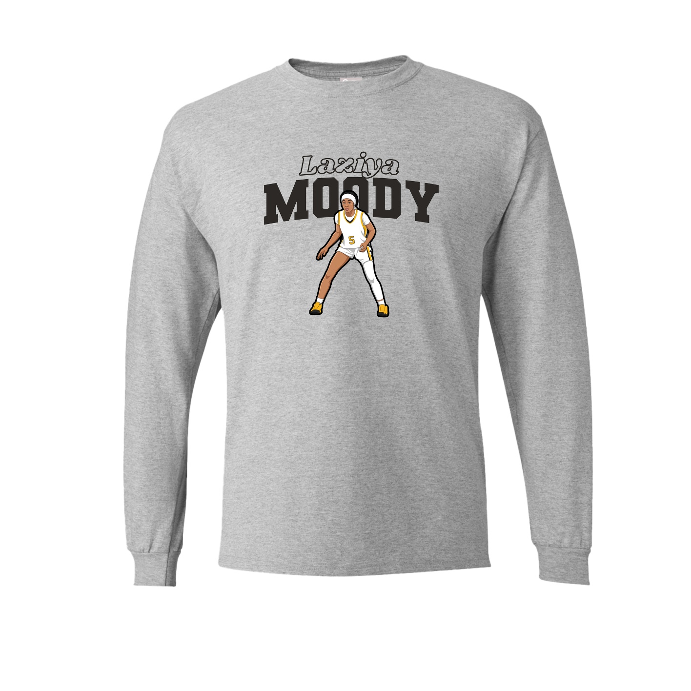Long Sleeve Tee — Name Arch in Grey