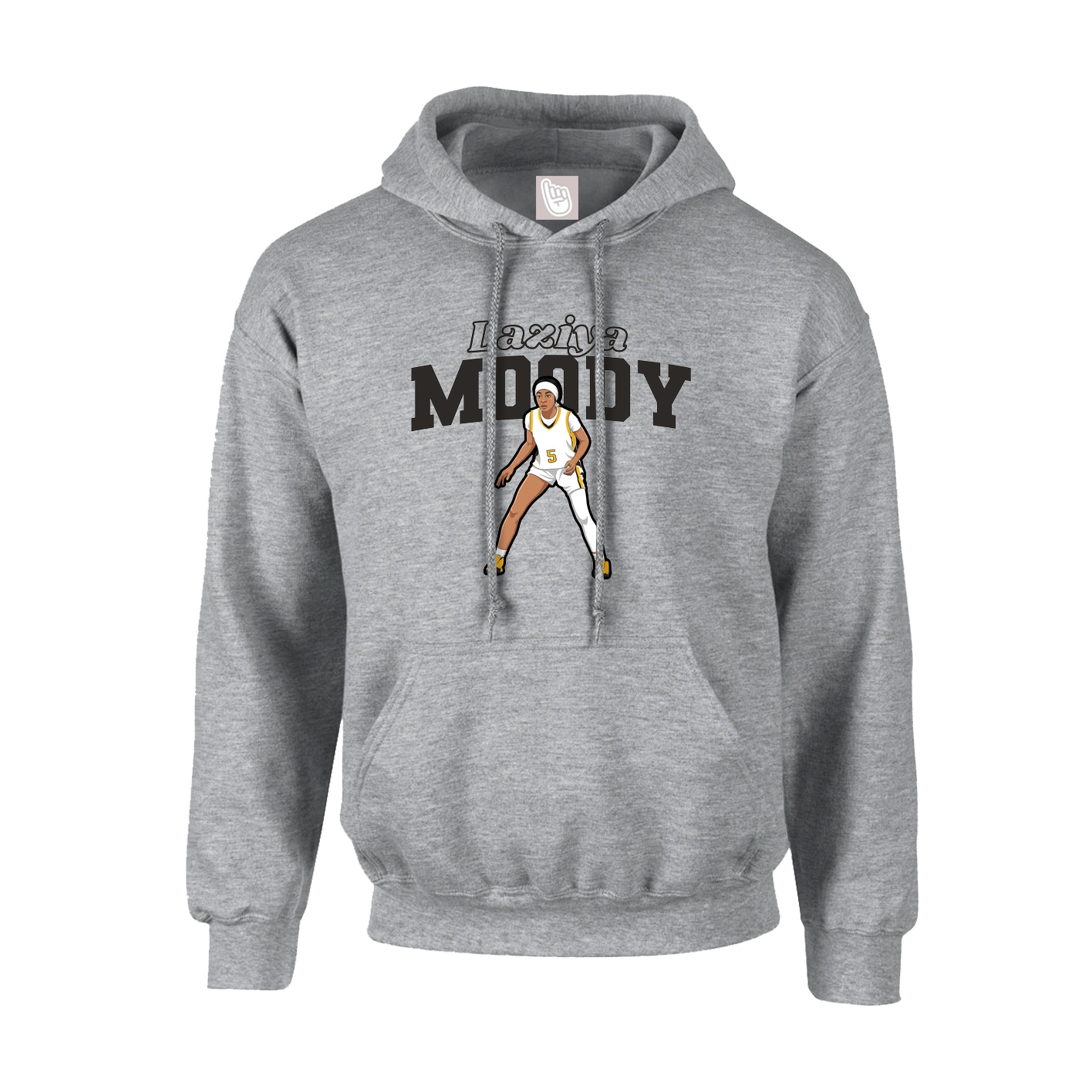 Youth Hoodie — Name Arch in Grey