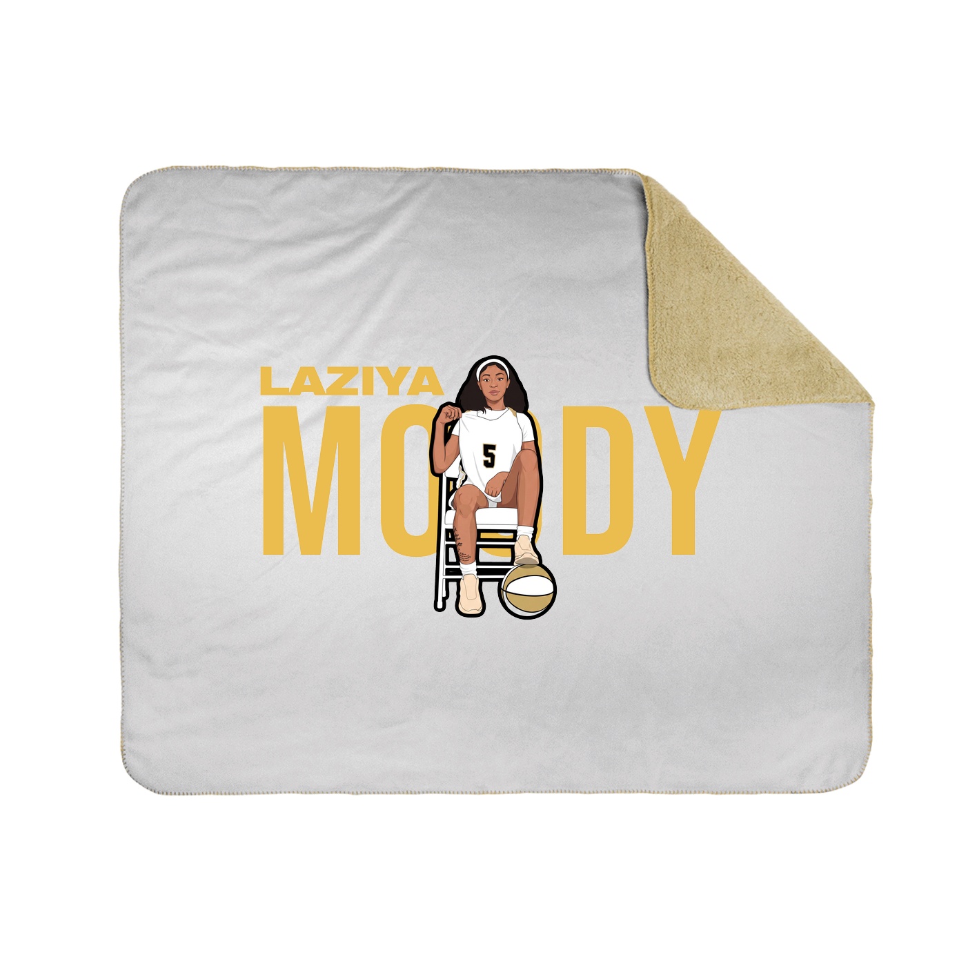 Throw Blanket — Player Name in White