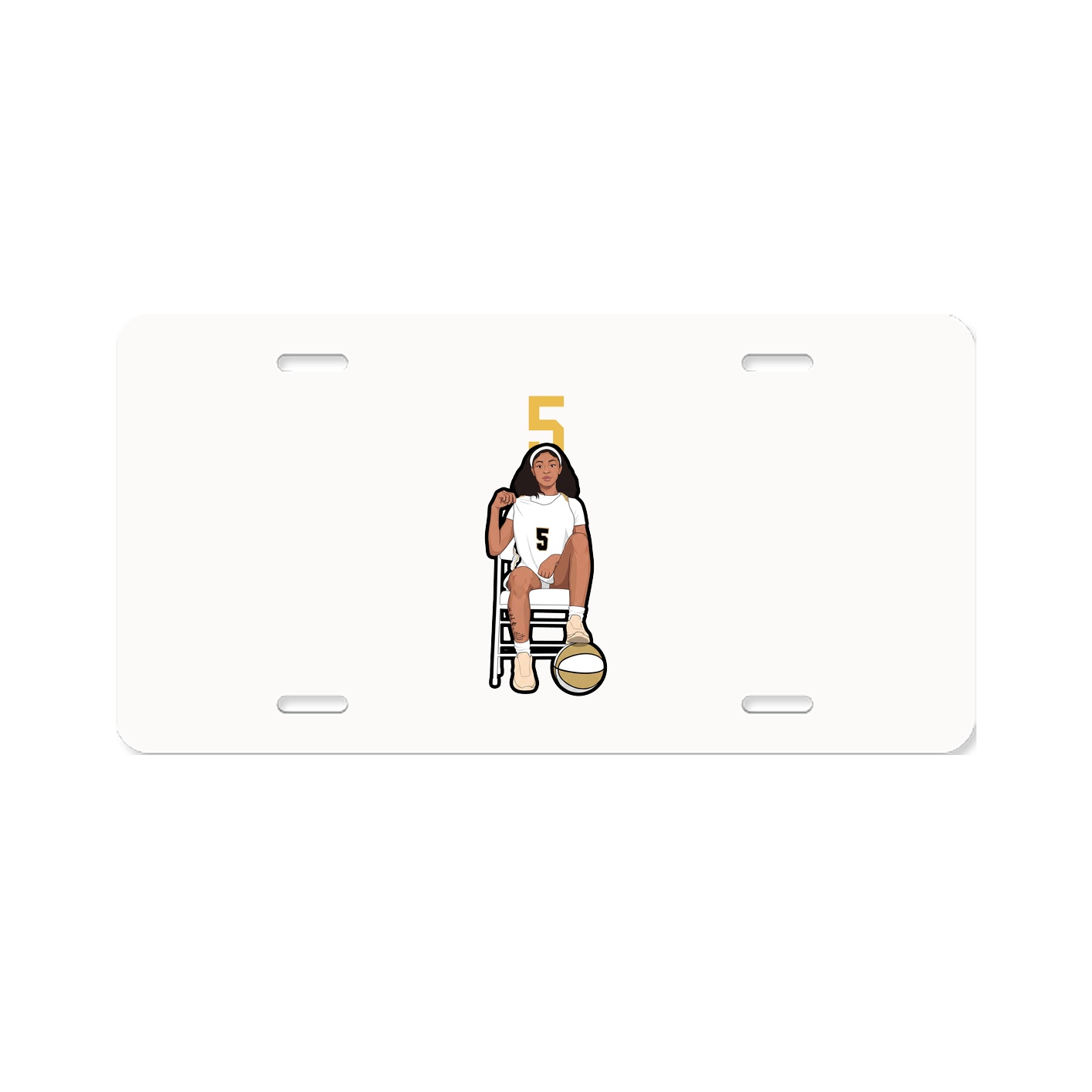 License Plate — Number Top in Classic