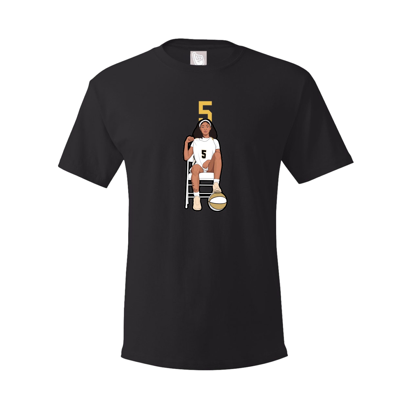 Youth Tee — Number Top in Black