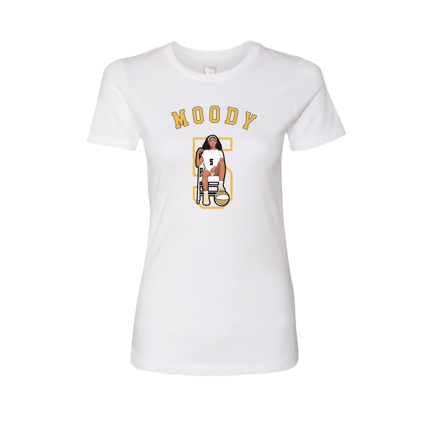 Fitted Women's Tee — Shirsey Arch in White