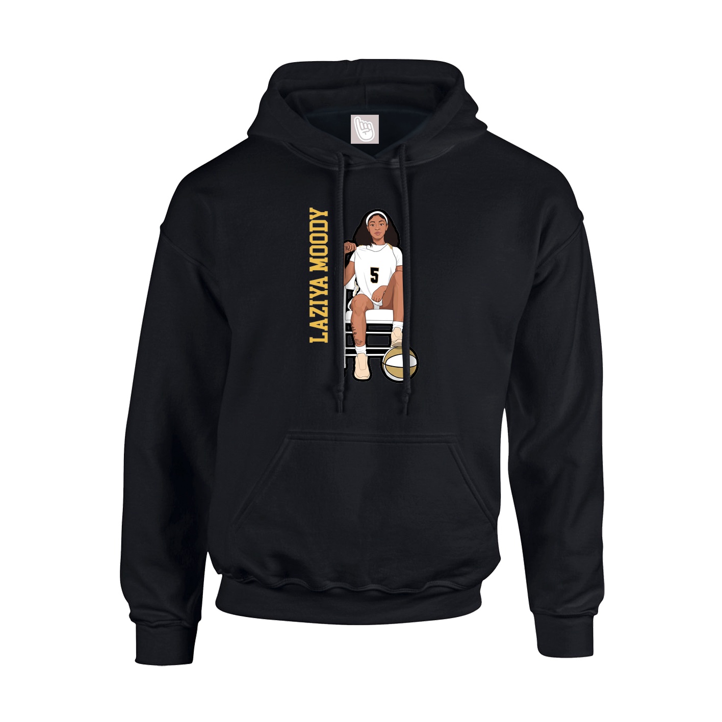 Youth Hoodie — Name Vertical in Black