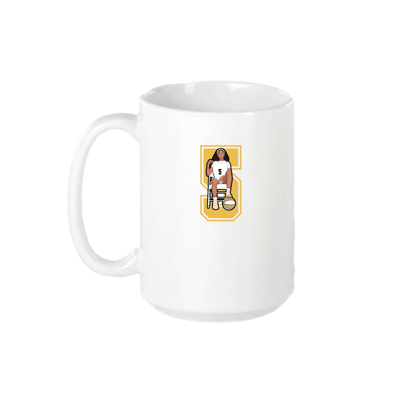 15oz Coffee Mug — Number in White