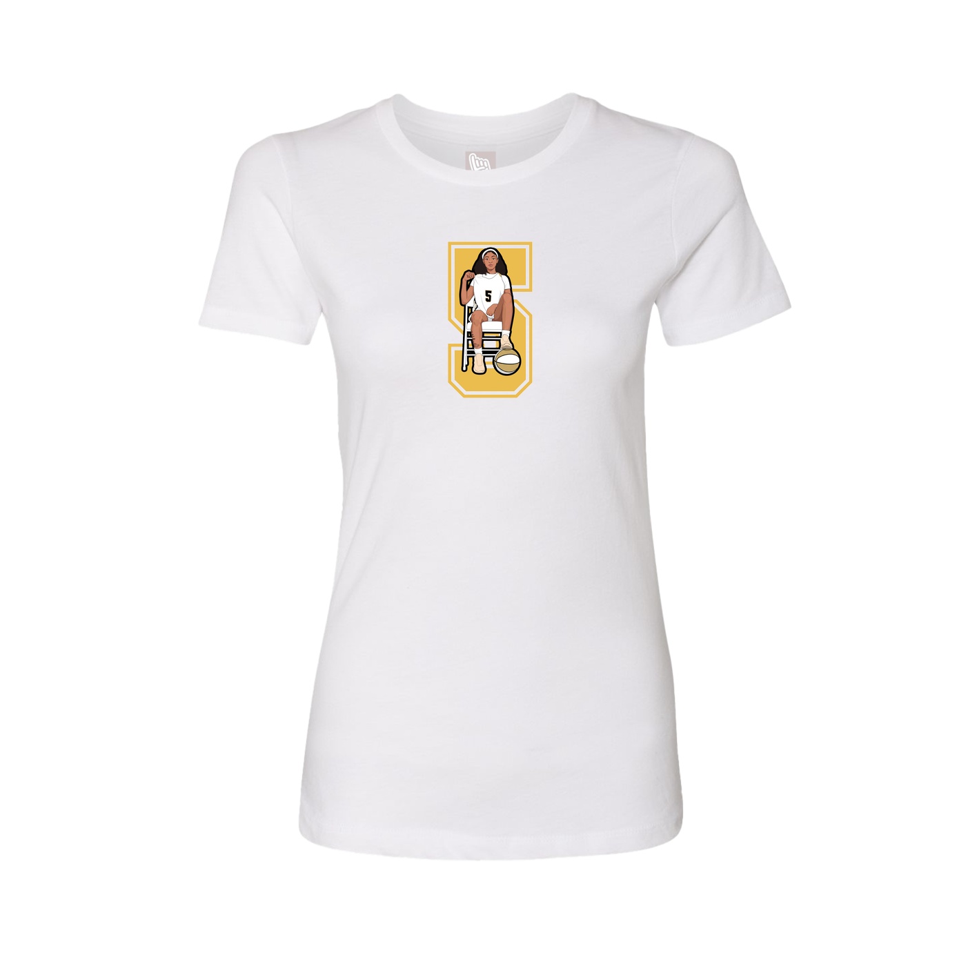 Womens Tee — Number in White