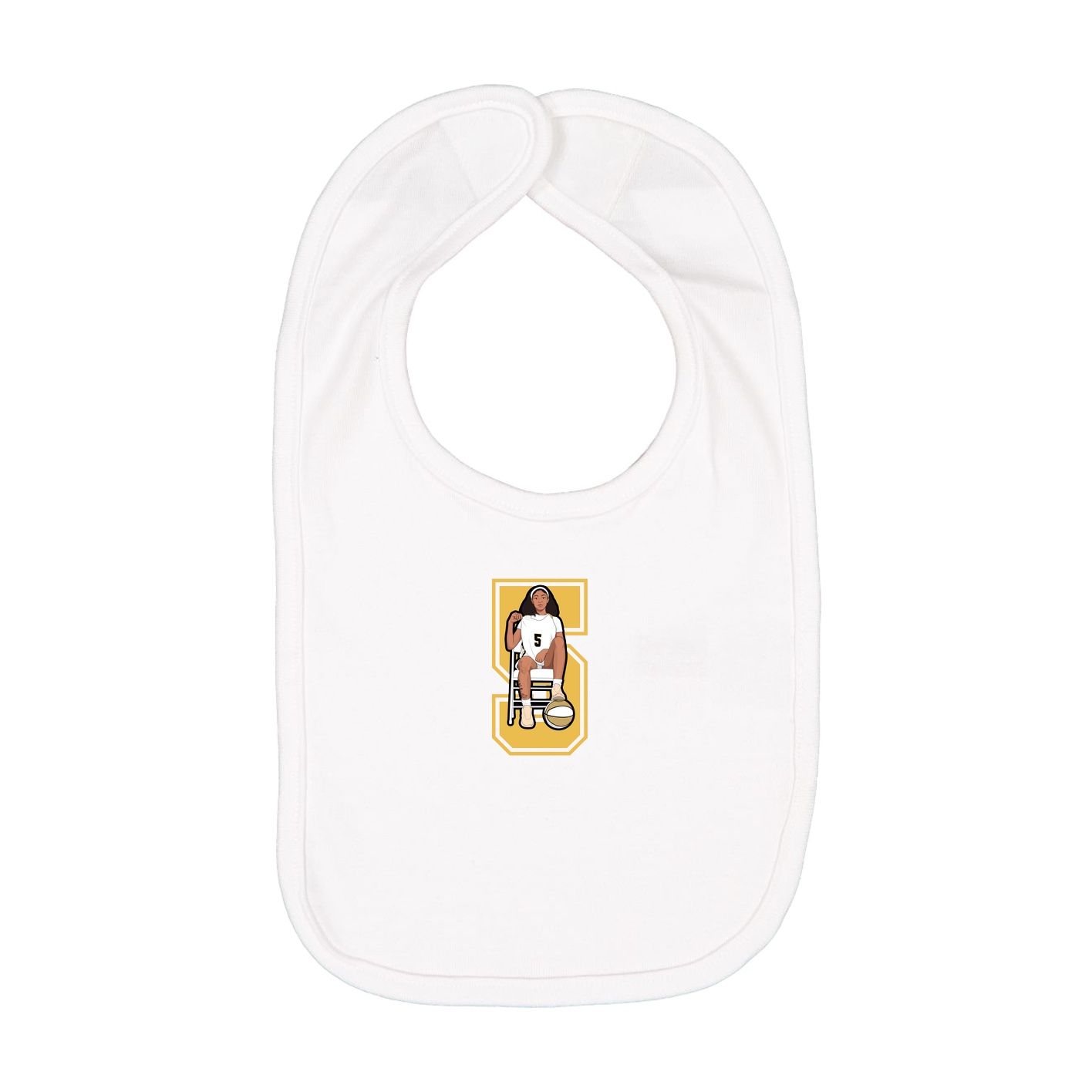 Infant Bib — Number in White