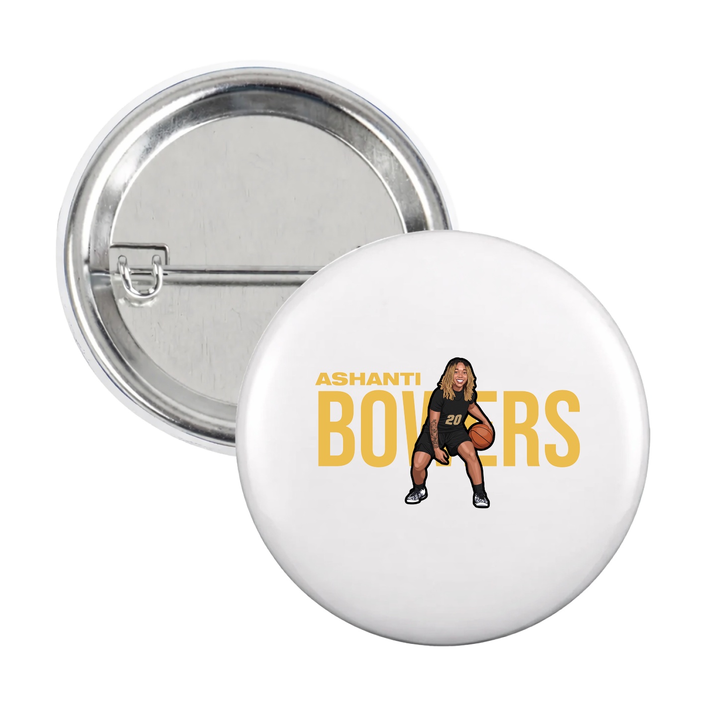 Game Day Button — Player Name in White