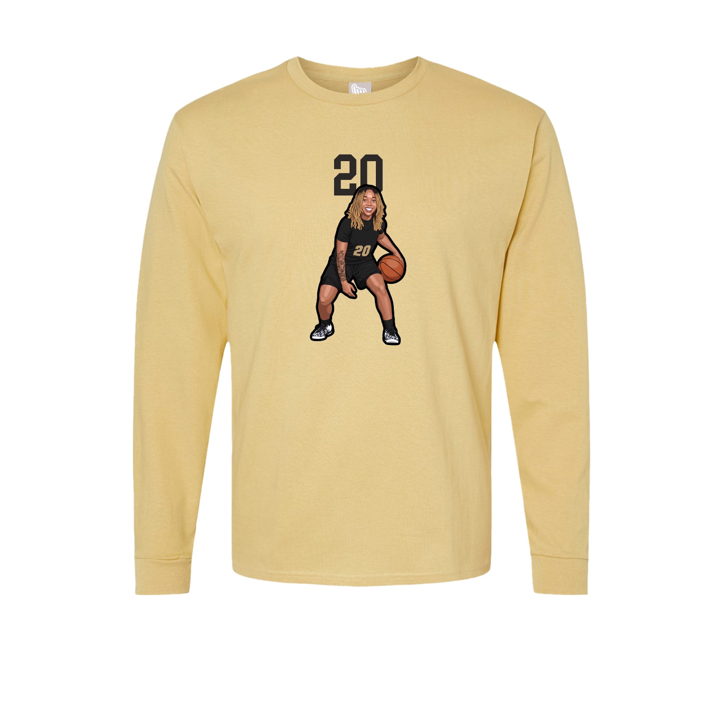 Long Sleeve Tee — Number Top in Vegas Gold