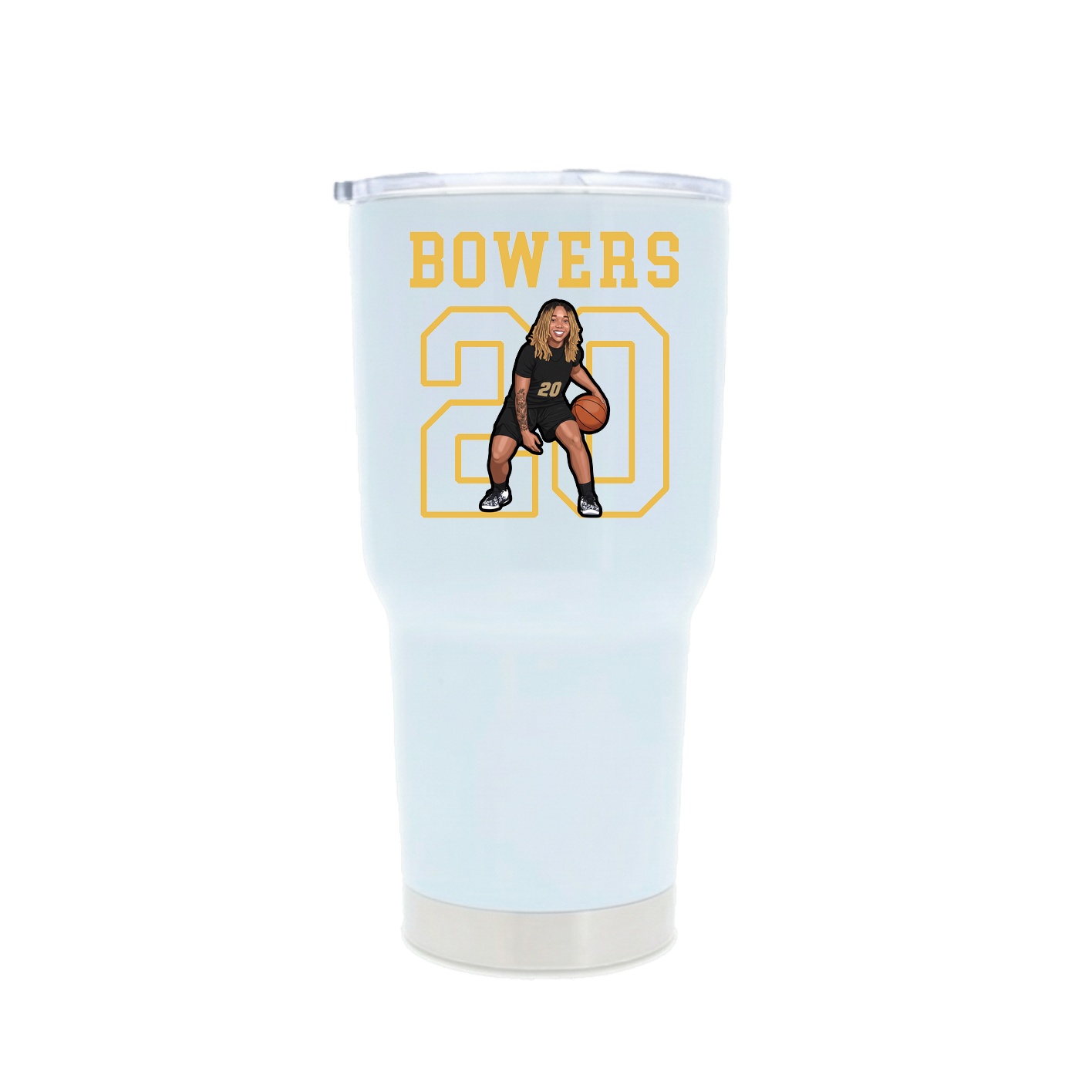 30oz Stainless Steel Tumbler — Shirsey in White