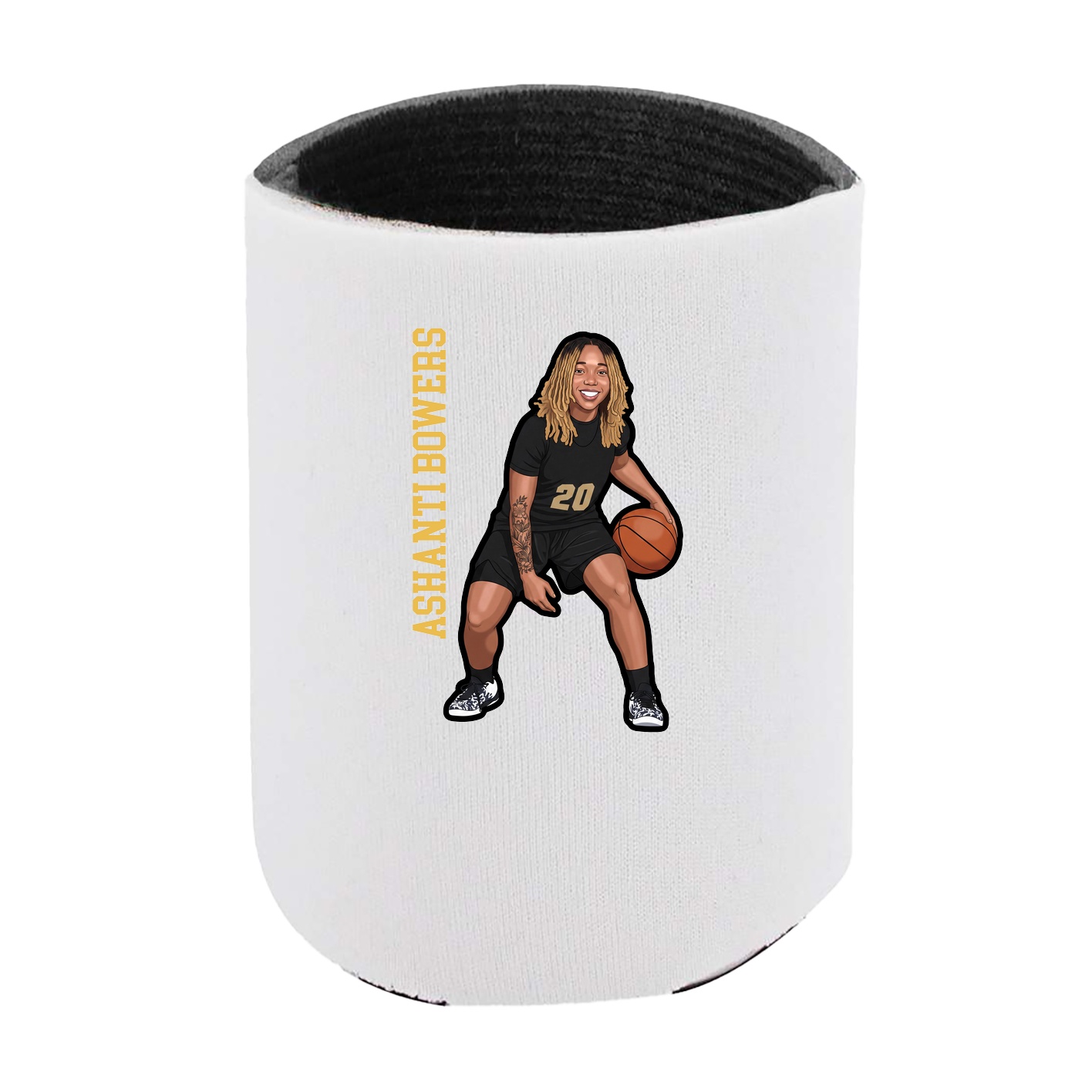 Can Holder — Name Vertical in White