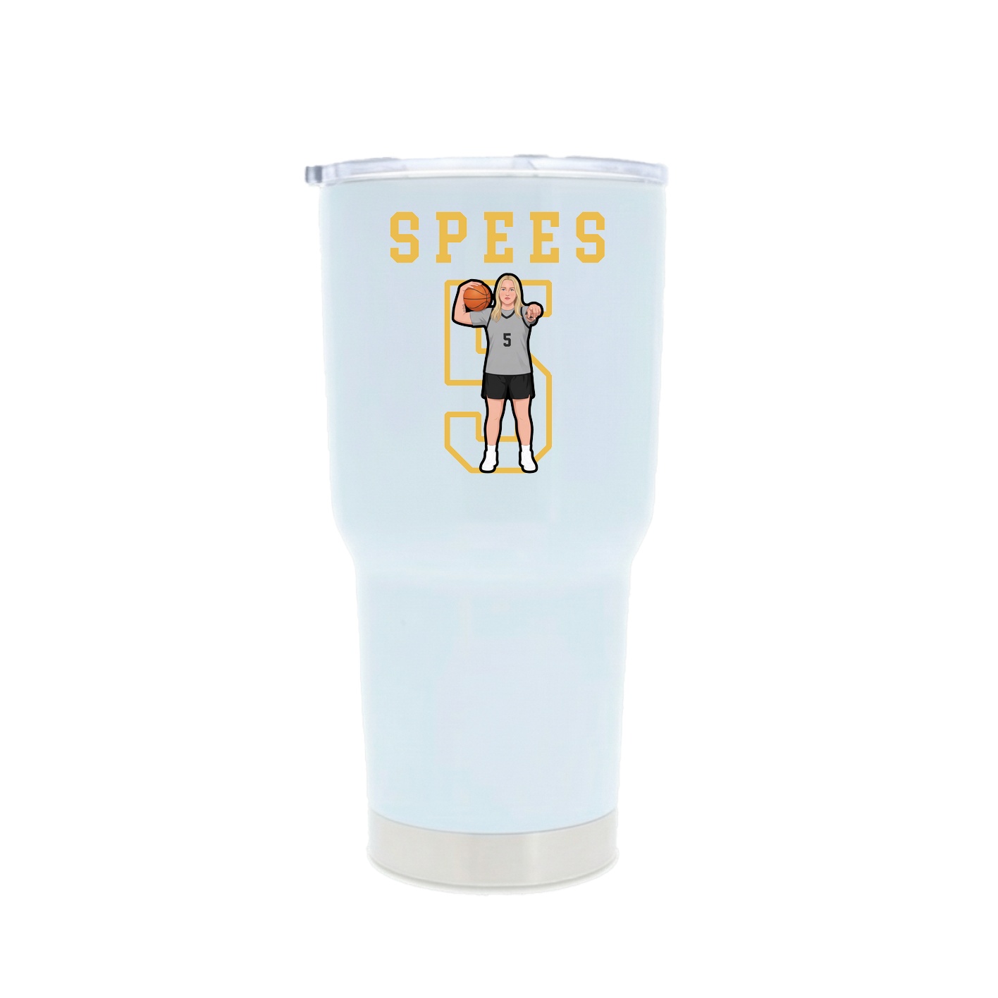 30oz Stainless Steel Tumbler — Shirsey in White