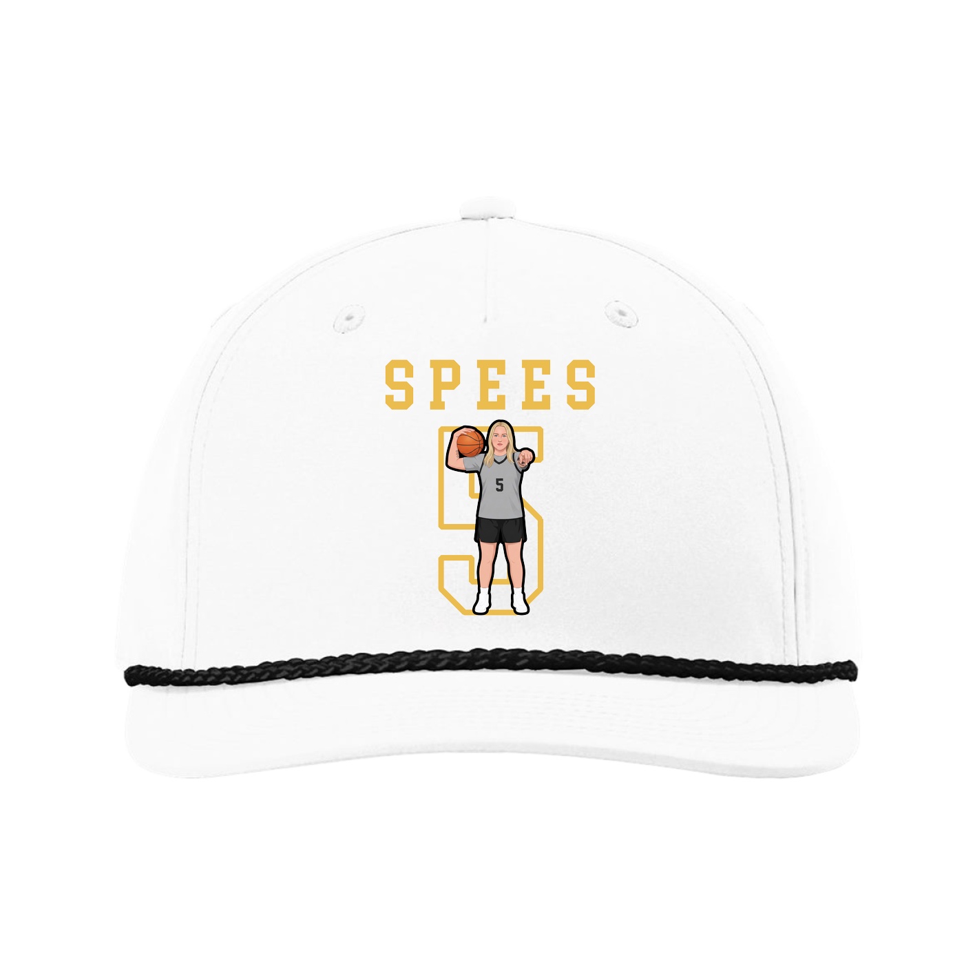 Five-Panel Classic Rope Cap — Shirsey in White