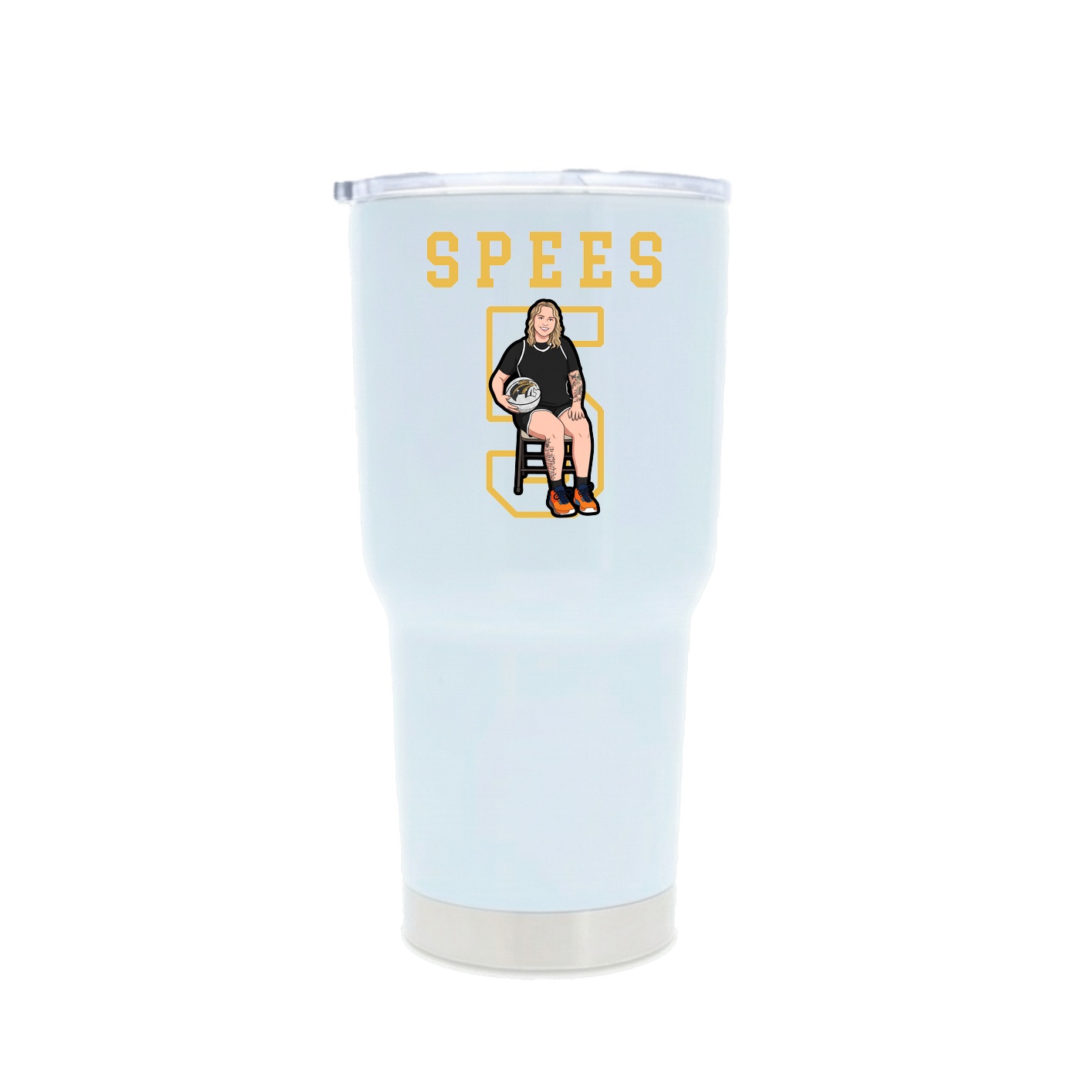 30oz Stainless Steel Tumbler — Shirsey in White