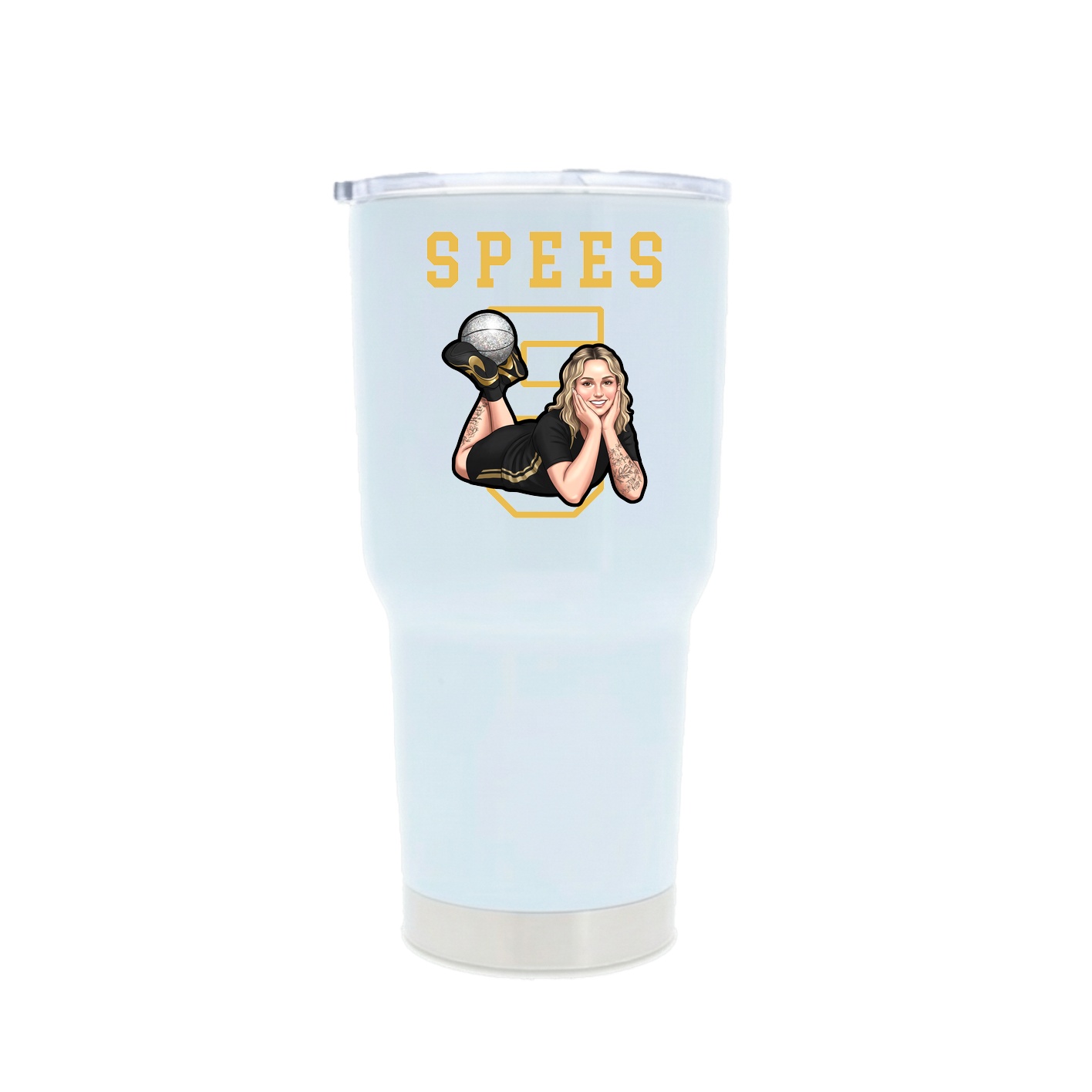 30oz Stainless Steel Tumbler — Shirsey in White