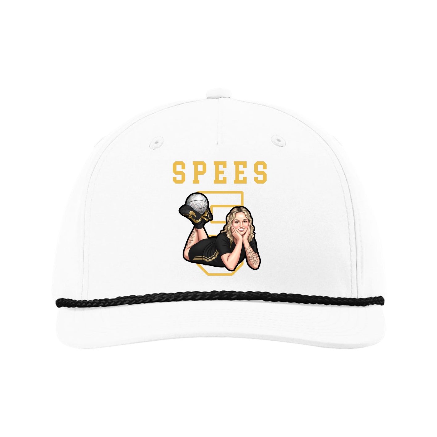Five-Panel Classic Rope Cap — Shirsey in White