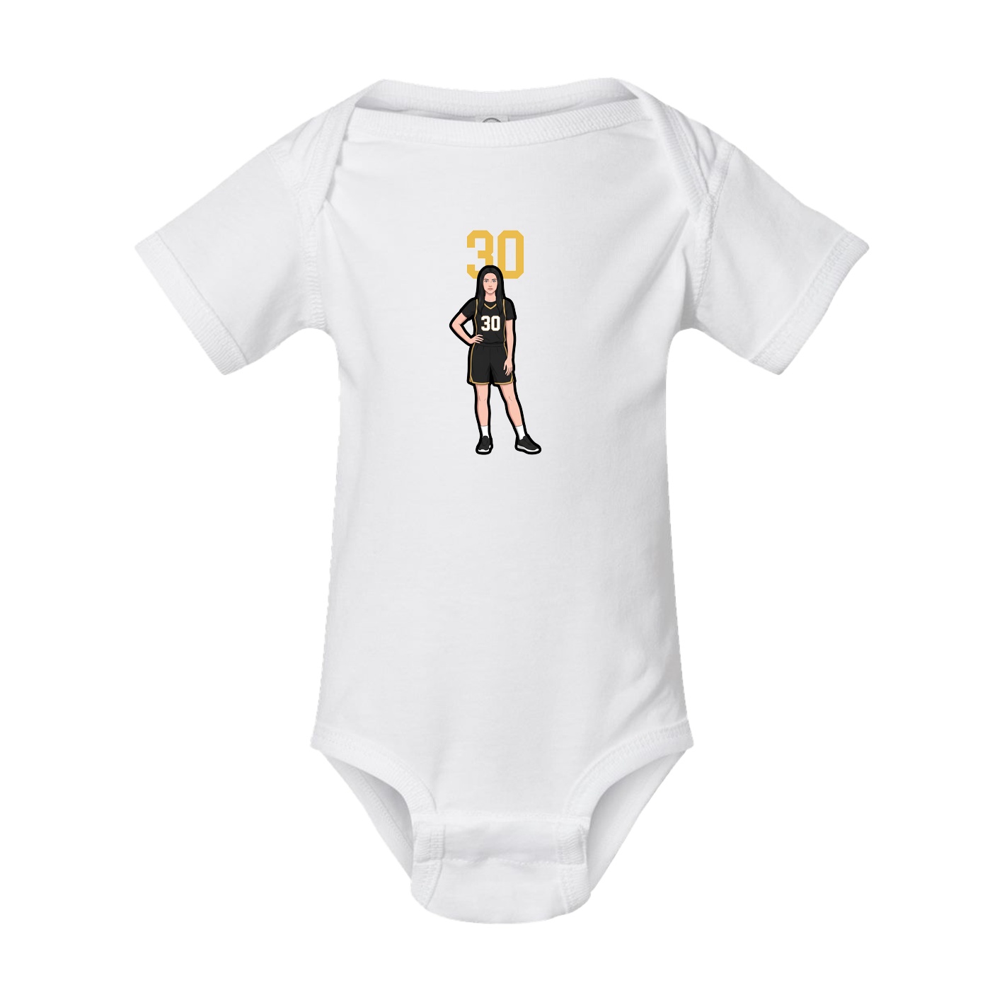 Baby Onesie — Number Top in White
