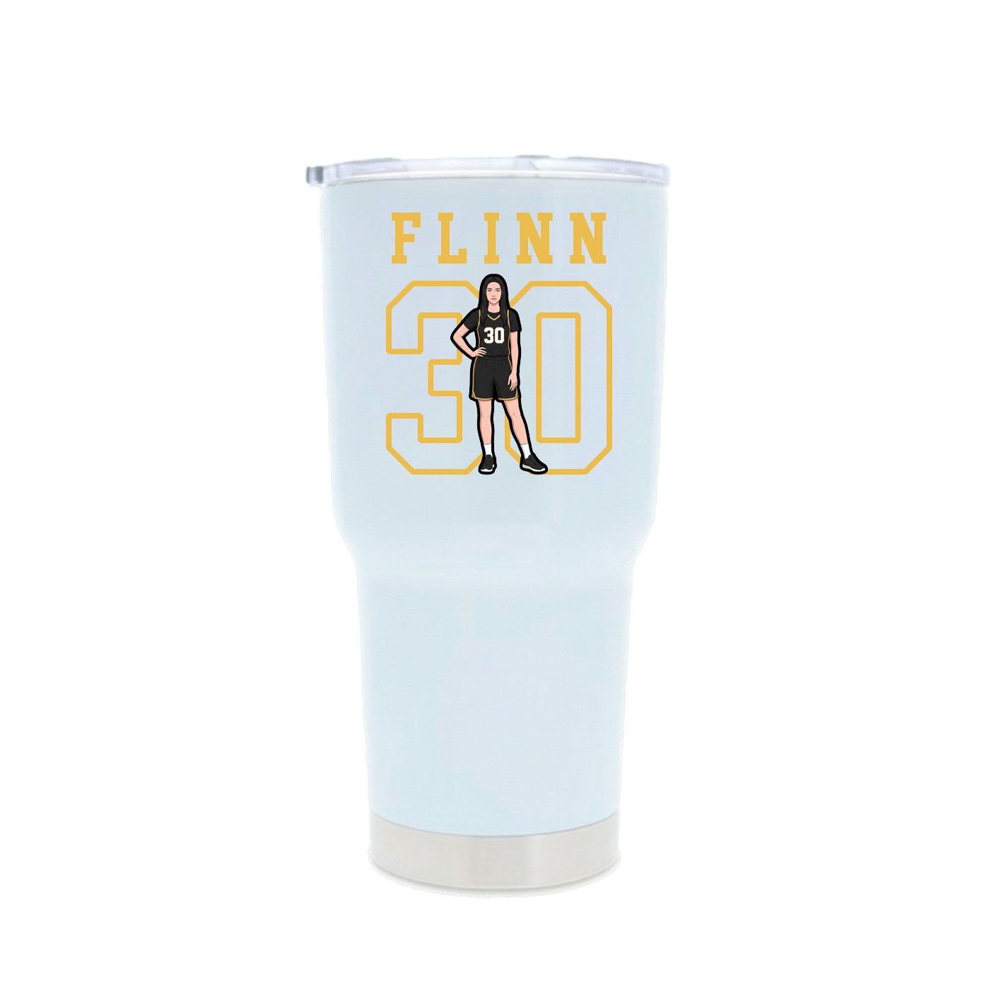 30oz Stainless Steel Tumbler — Shirsey in White