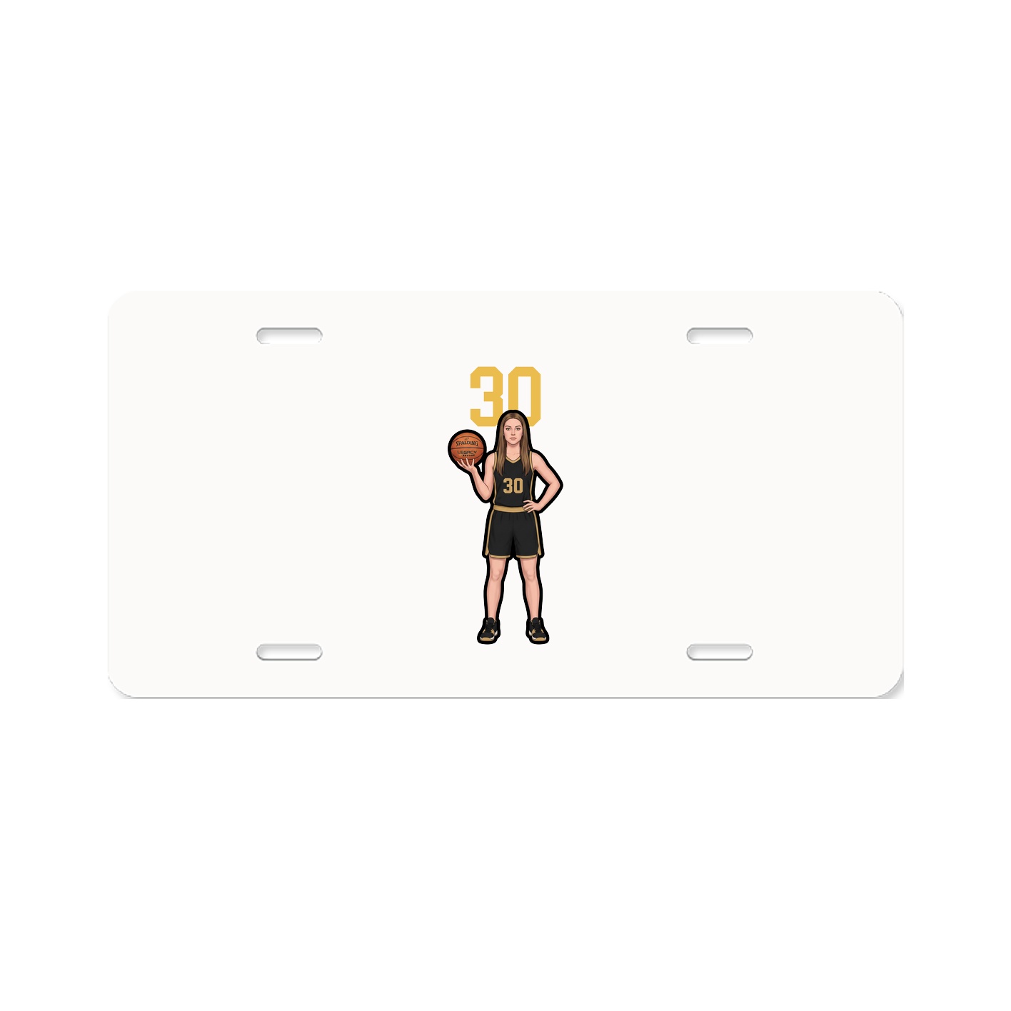 License Plate — Number Top in Classic