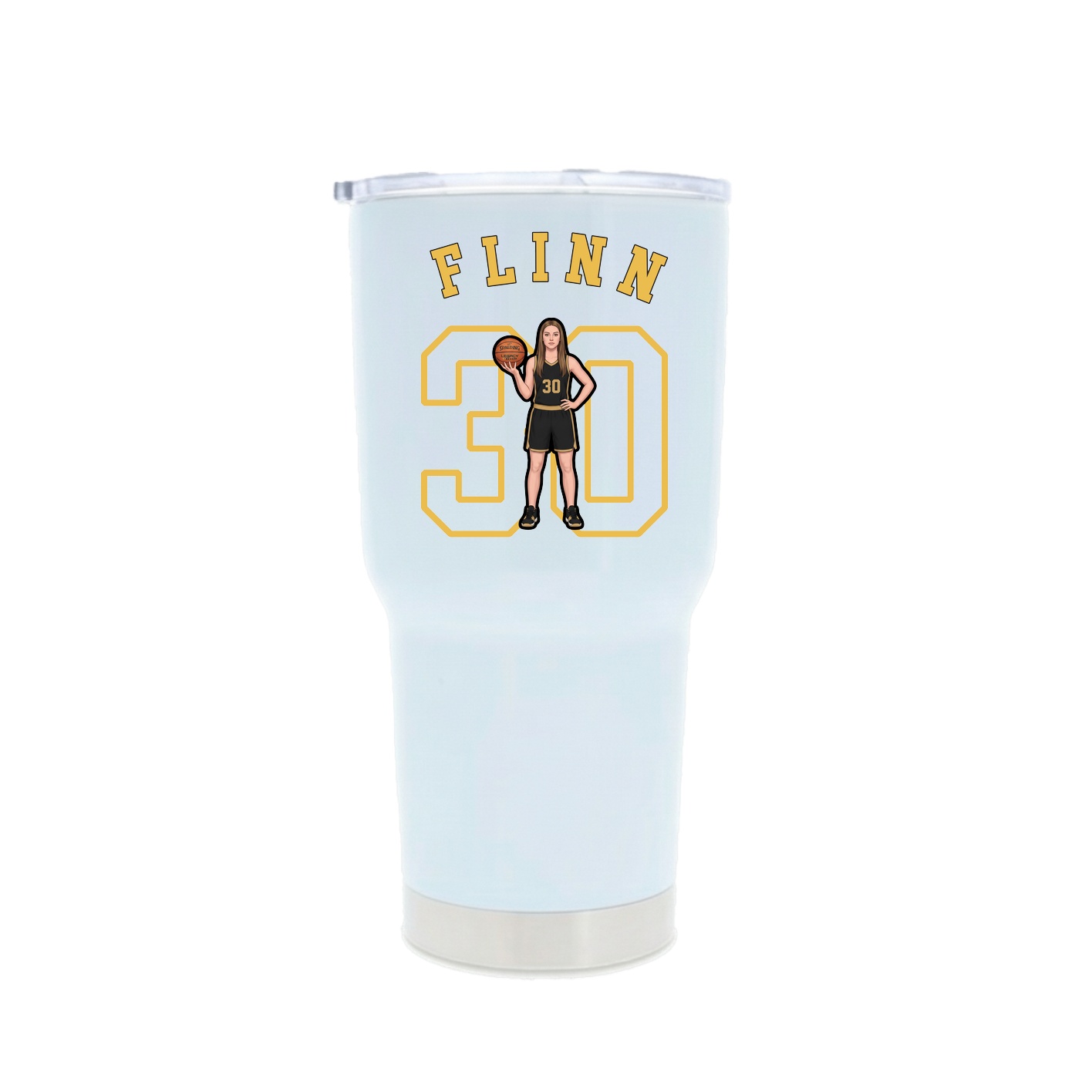 30oz Stainless Steel Tumbler — Shirsey Arch in White
