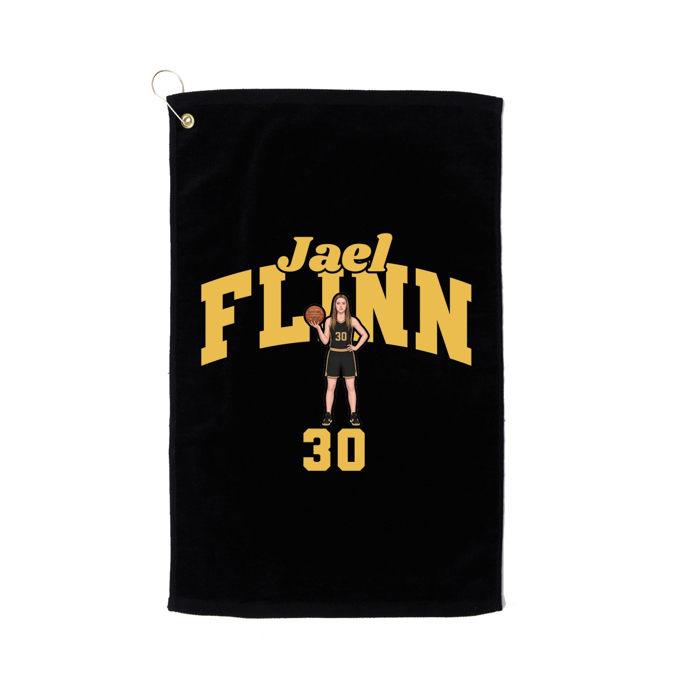 Golf Towel — Signature Arch in Black