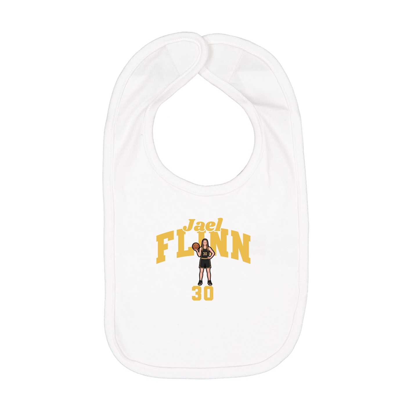 Infant Bib — Signature Arch in White