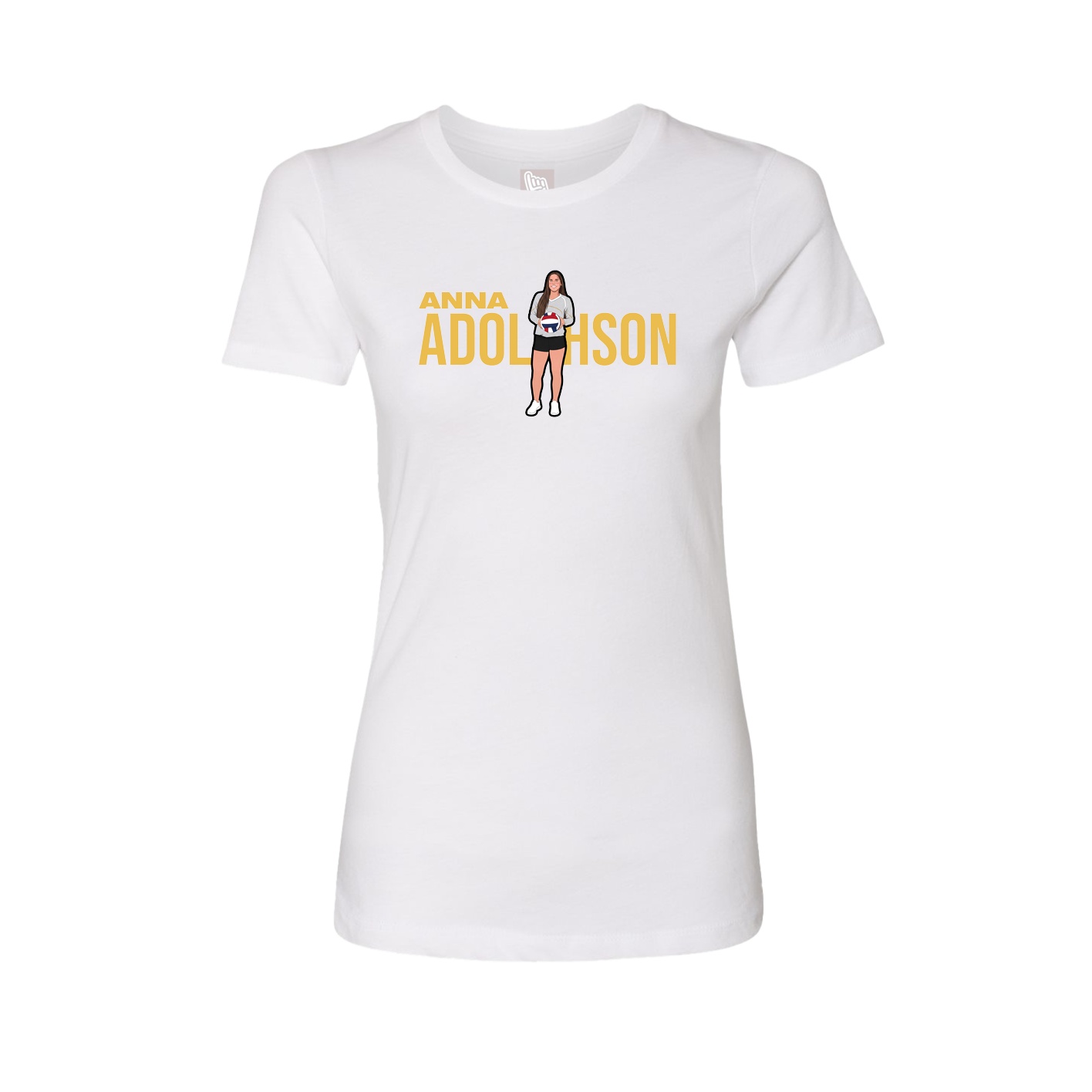 Womens Tee — Player Name in White