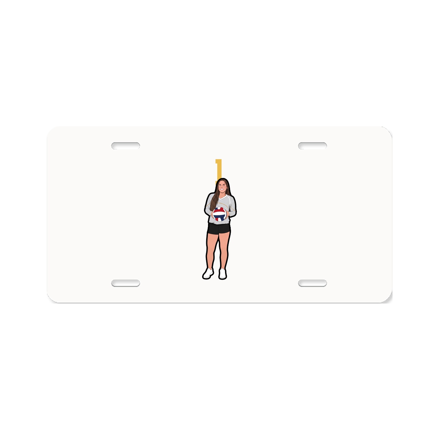 License Plate — Number Top in Classic