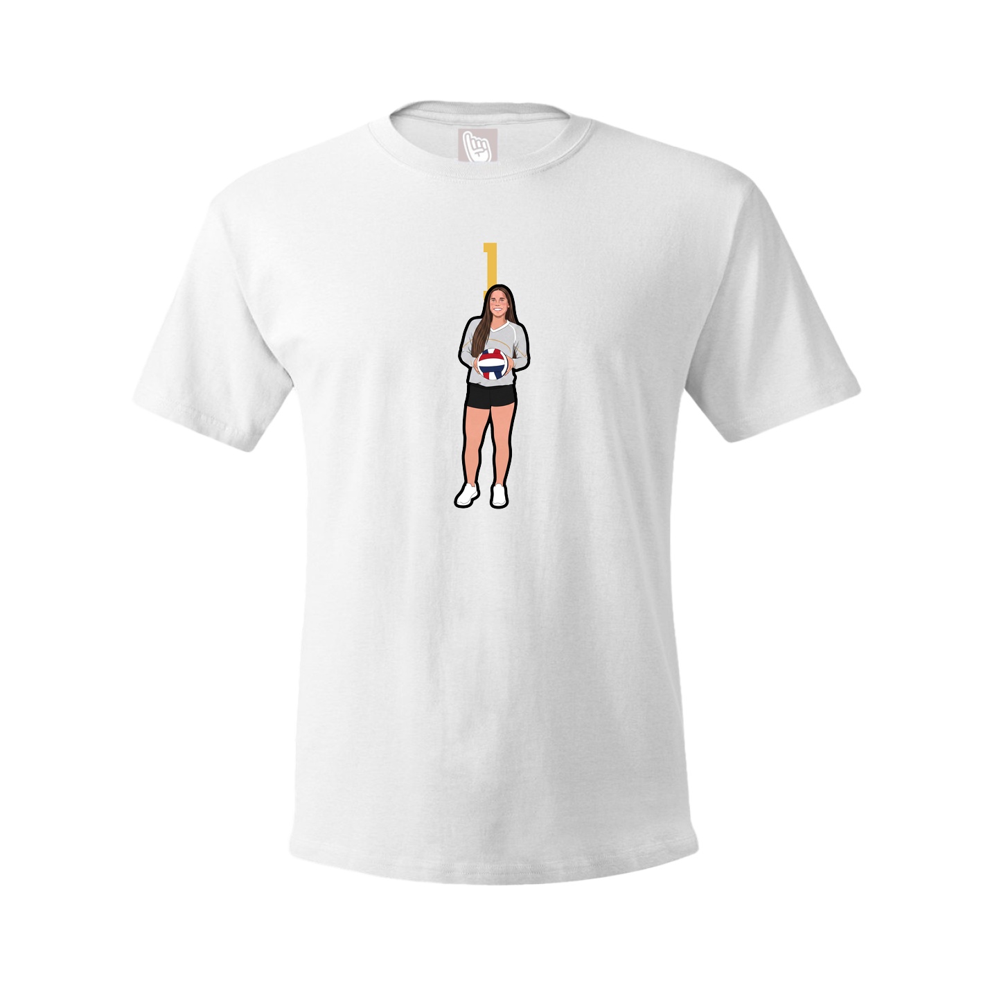 Tee — Number Top in White