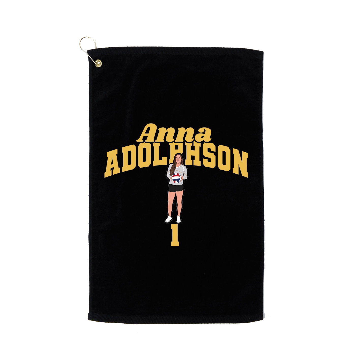 Golf Towel — Signature Arch in Black