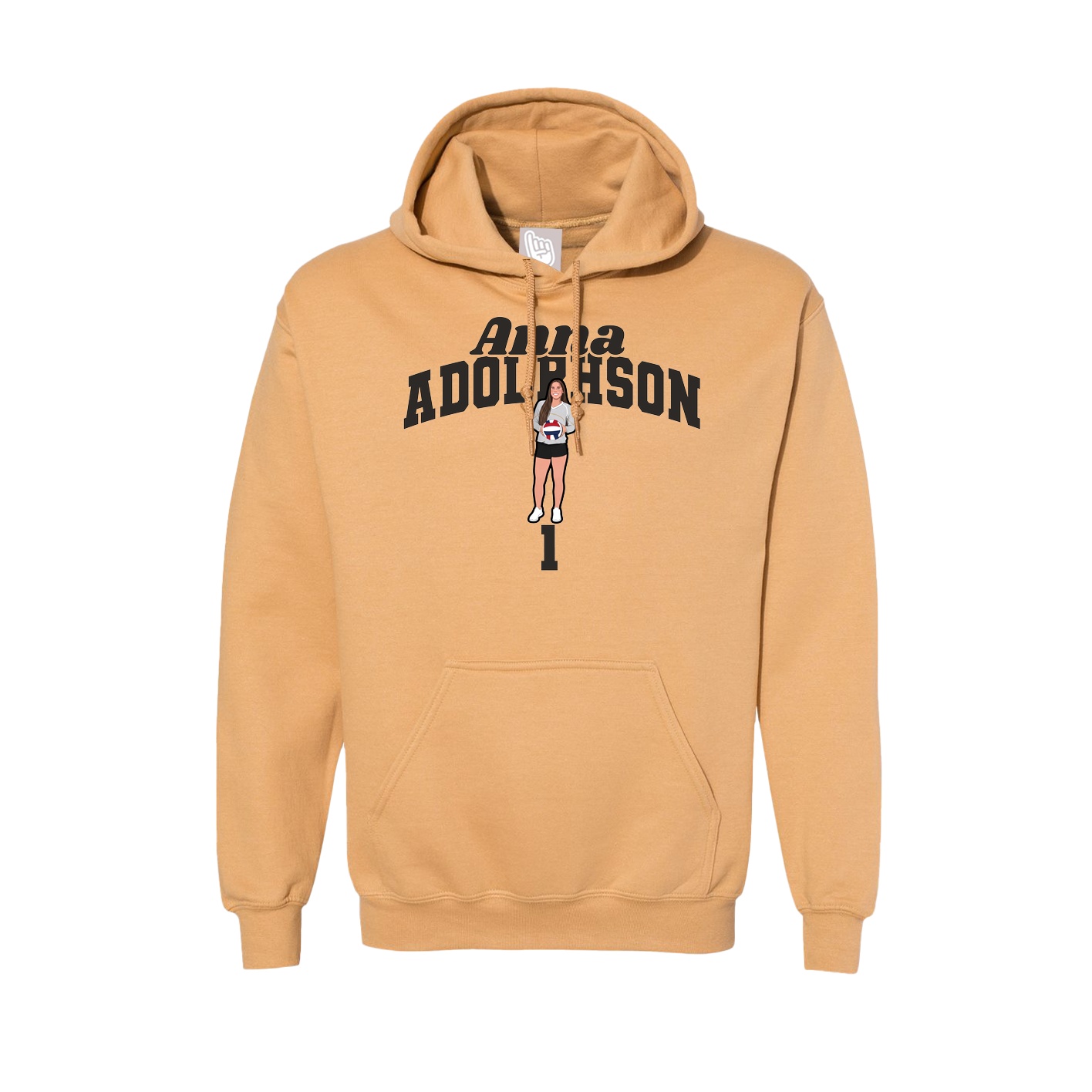 Hoodie — Signature Arch in Vegas Gold