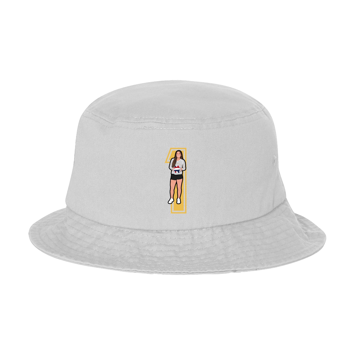 Bucket Cap — Number in White