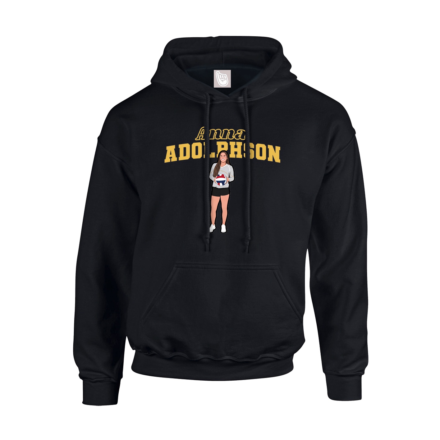 Hoodie — Name Arch in Black