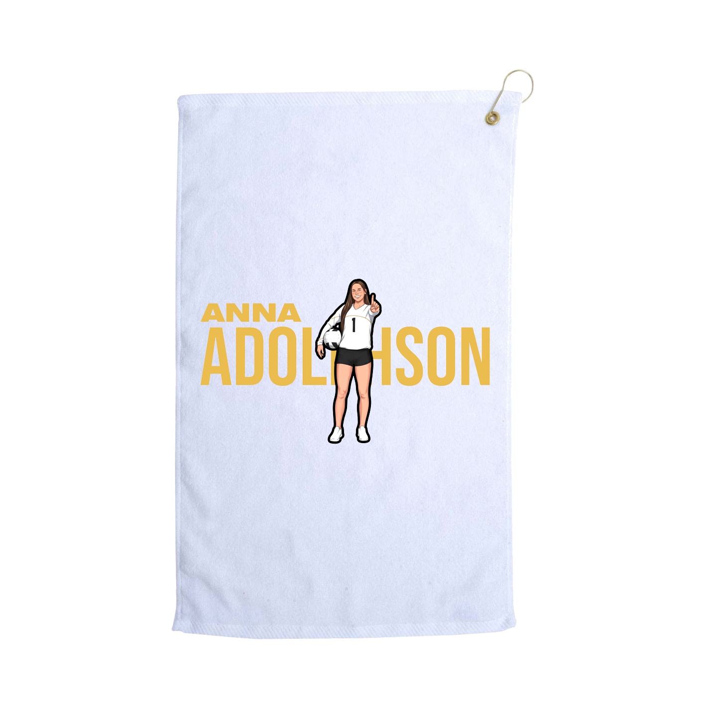 Golf Towel — Player Name in White