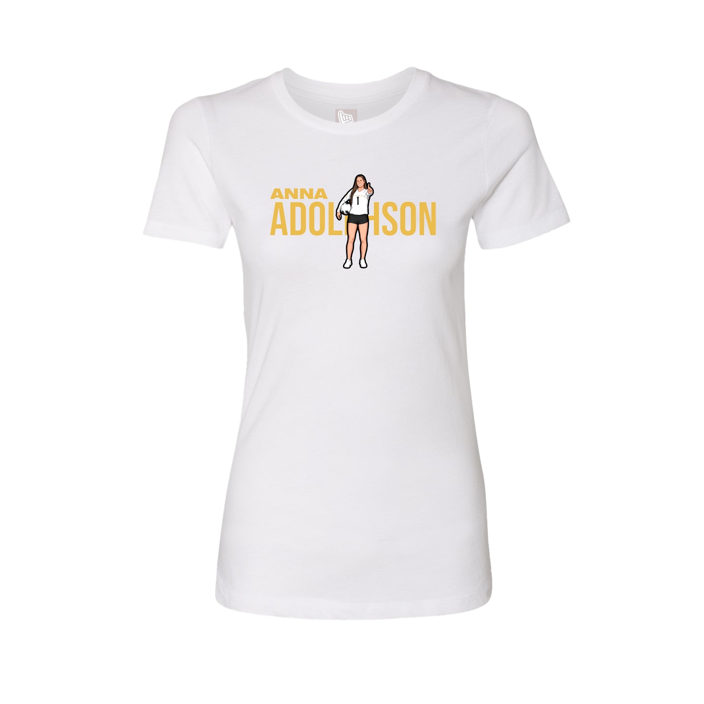 Womens Tee — Player Name in White