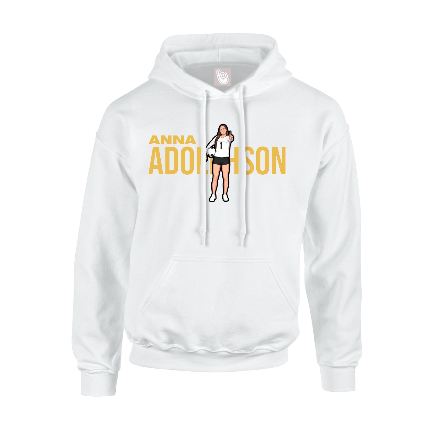Hoodie — Player Name in White